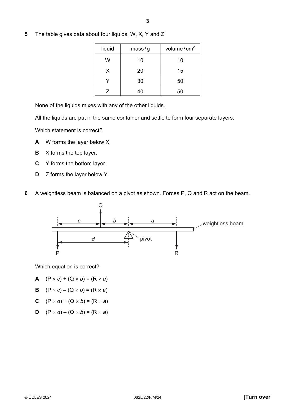 Cambridge IGCSE Physics 0625 2024 Feb/March Paper 2 · Variant 2 question paper, page 3 of 16