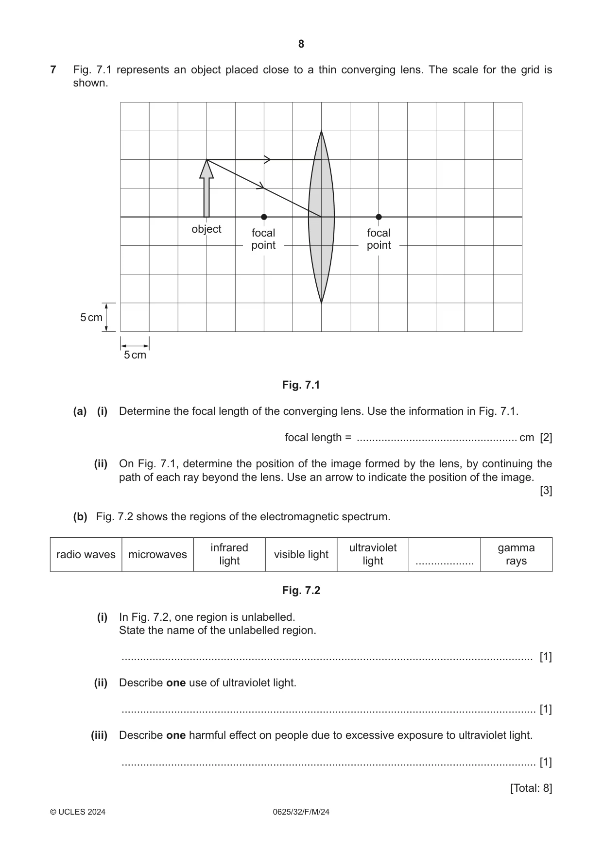 Cambridge IGCSE Physics 0625 2024 Feb/March Paper 3 · Variant 2 question paper, page 8 of 16