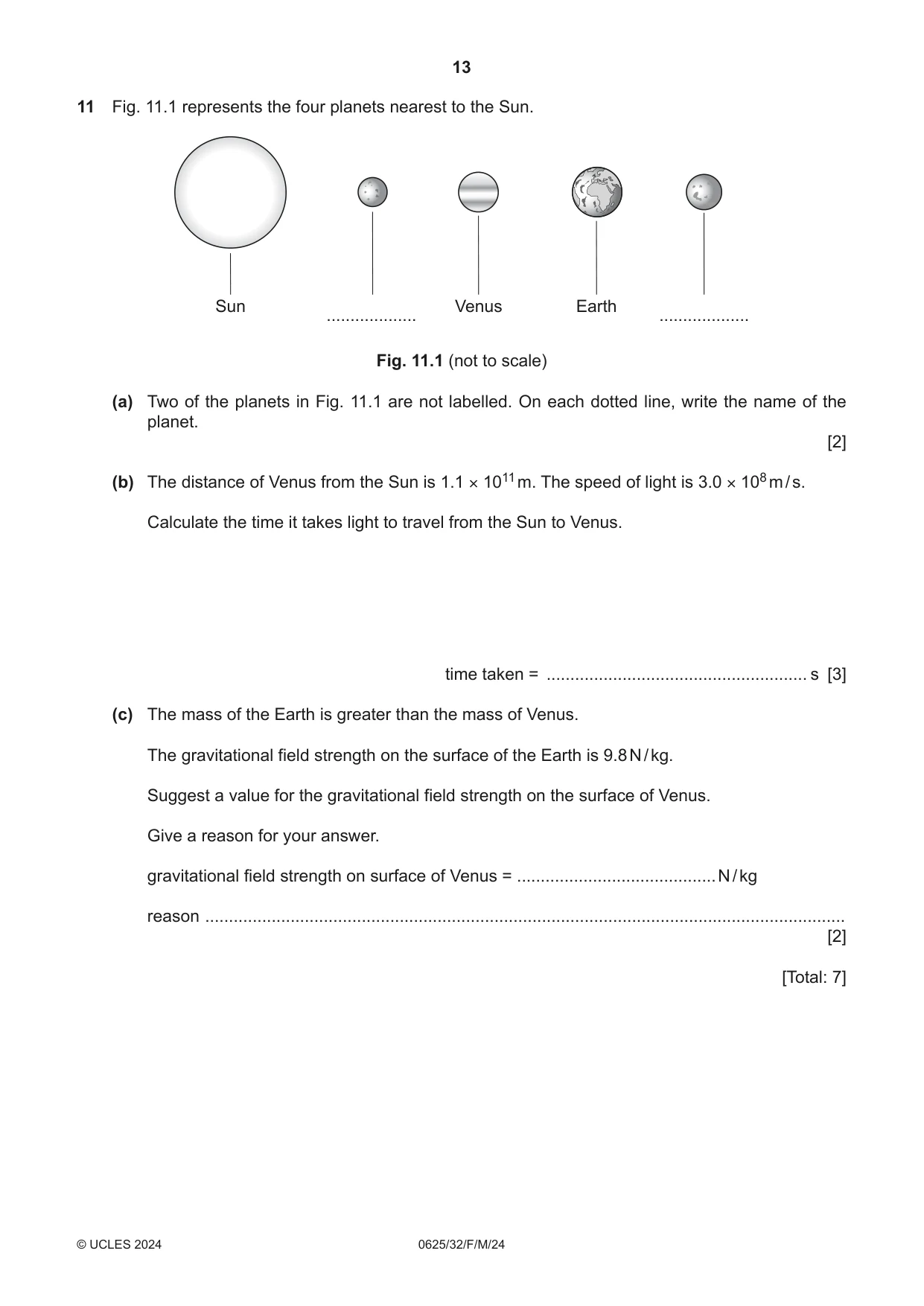 Cambridge IGCSE Physics 0625 2024 Feb/March Paper 3 · Variant 2 question paper, page 13 of 16