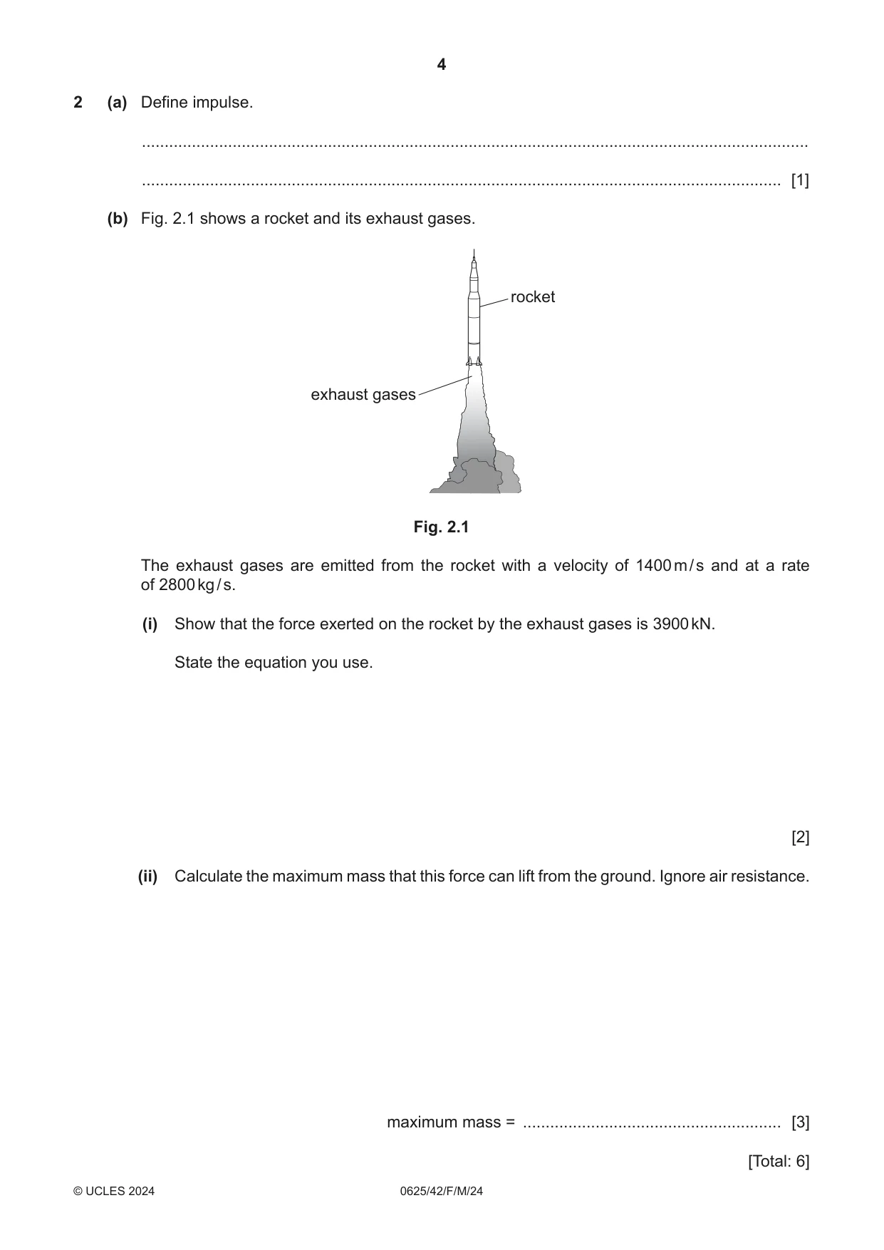 Cambridge IGCSE Physics 0625 2024 Feb/March Paper 4 · Variant 2 question paper, page 4 of 20
