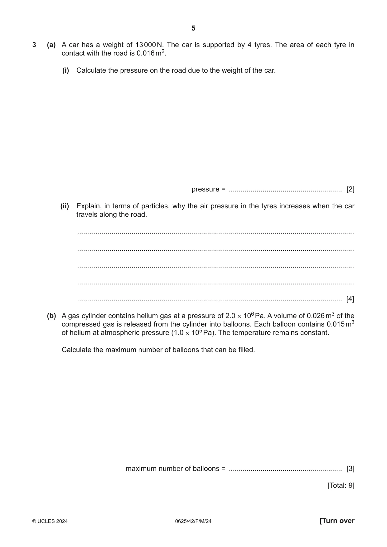 Cambridge IGCSE Physics 0625 2024 Feb/March Paper 4 · Variant 2 question paper, page 5 of 20