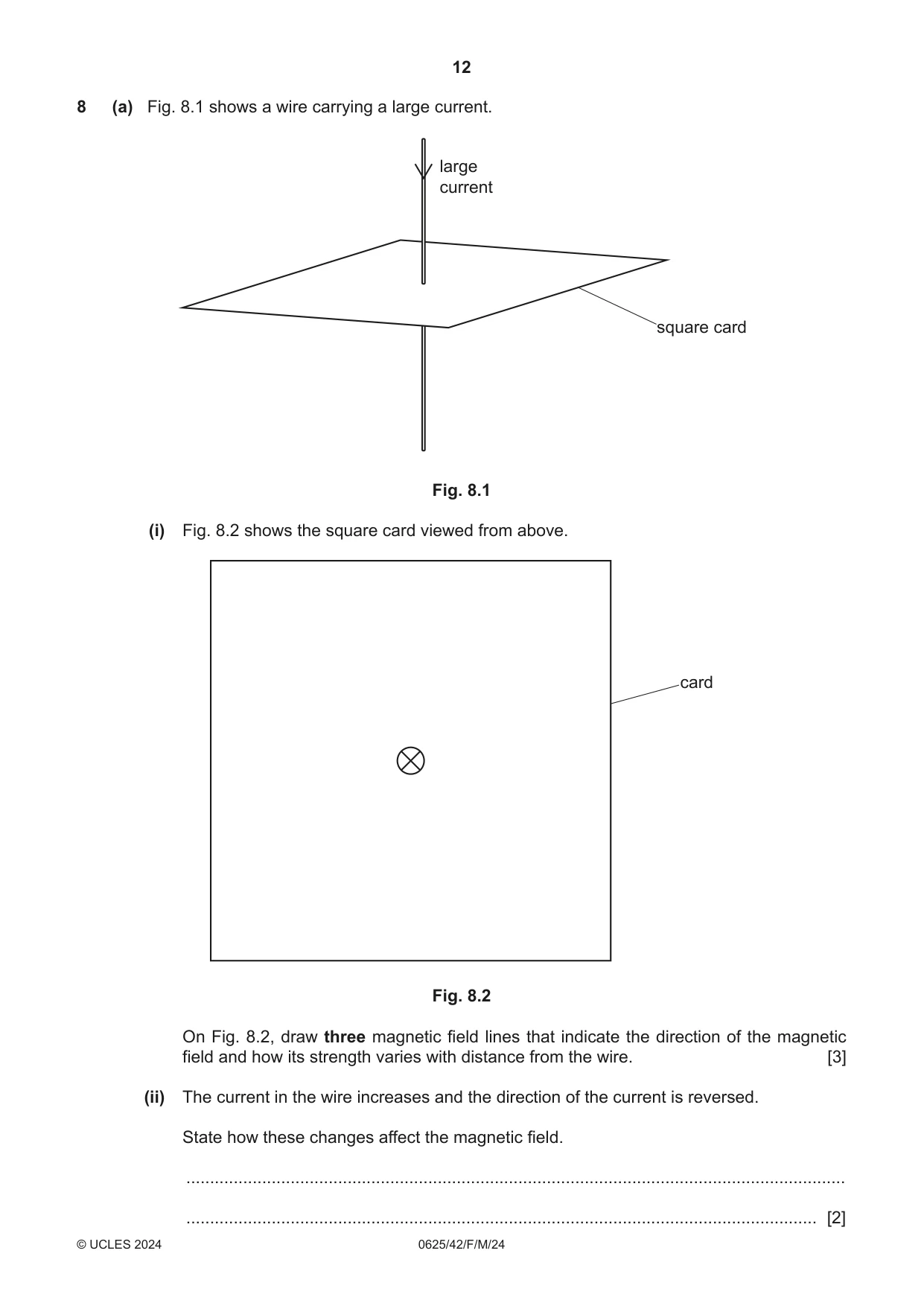 Cambridge IGCSE Physics 0625 2024 Feb/March Paper 4 · Variant 2 question paper, page 12 of 20