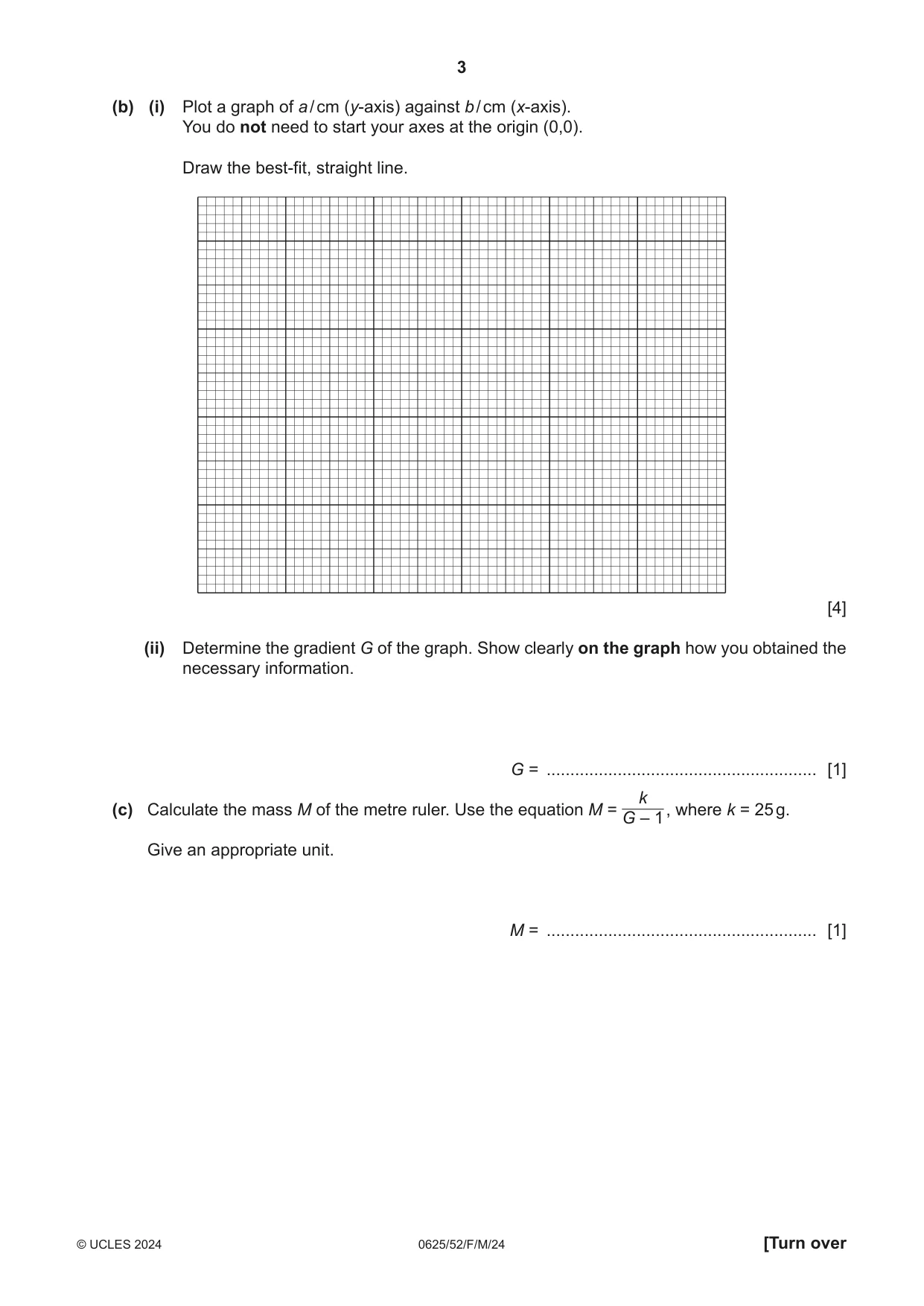 Cambridge IGCSE Physics 0625 2024 Feb/March Paper 5 · Variant 2 question paper, page 3 of 12