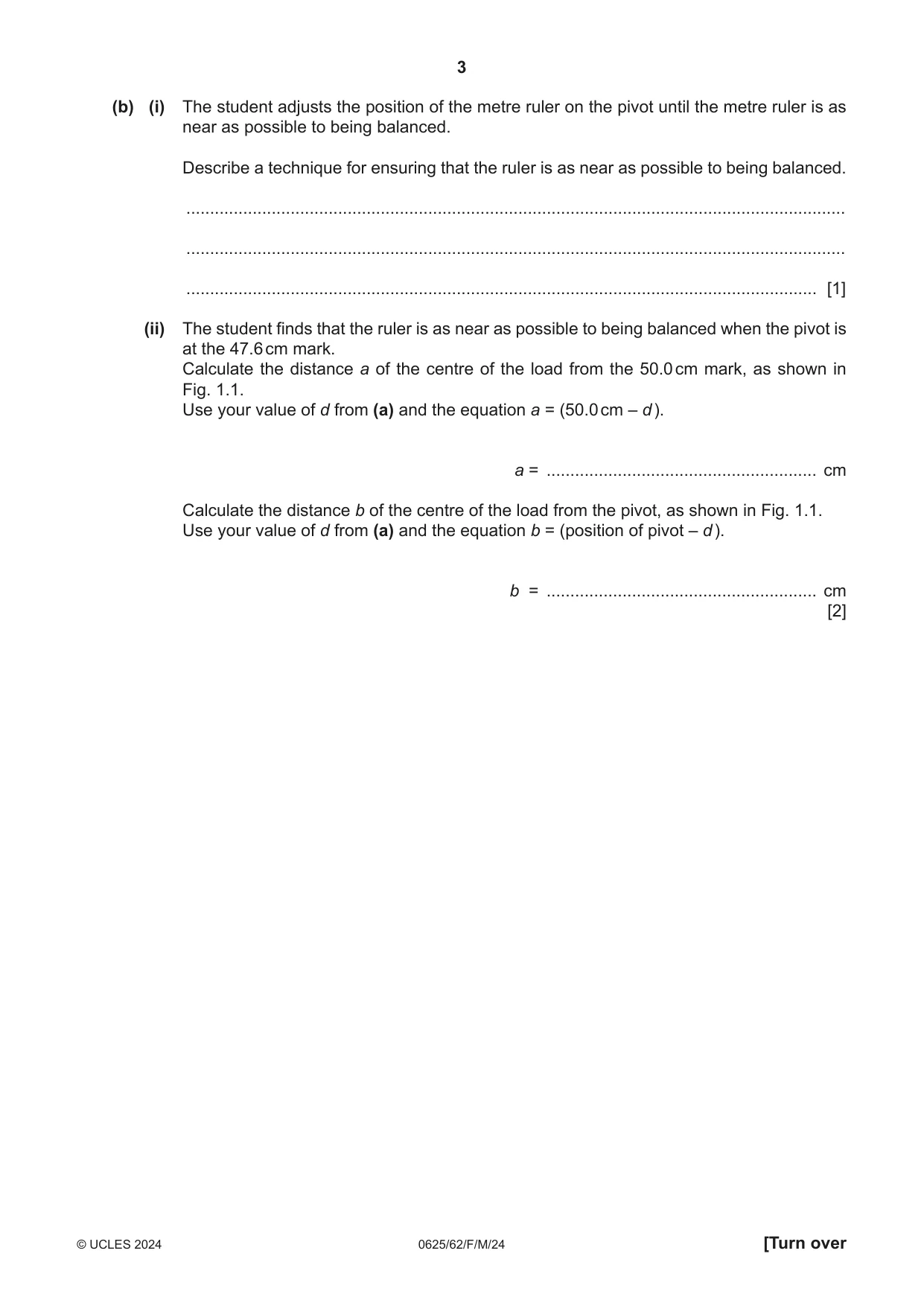 Cambridge IGCSE Physics 0625 2024 Feb/March Paper 6 · Variant 2 question paper, page 3 of 16