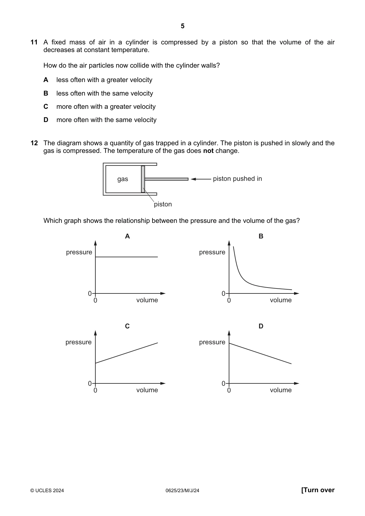 Cambridge IGCSE Physics 0625 2024 May/June Paper 2 · Variant 3 question paper, page 5 of 16