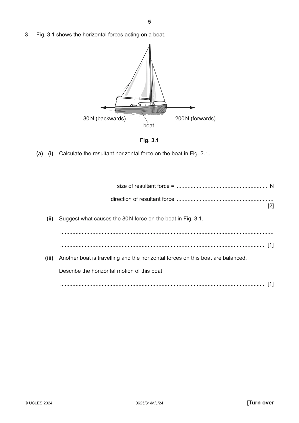 Cambridge IGCSE Physics 0625 2024 May/June Paper 3 · Variant 1 question paper, page 5 of 16