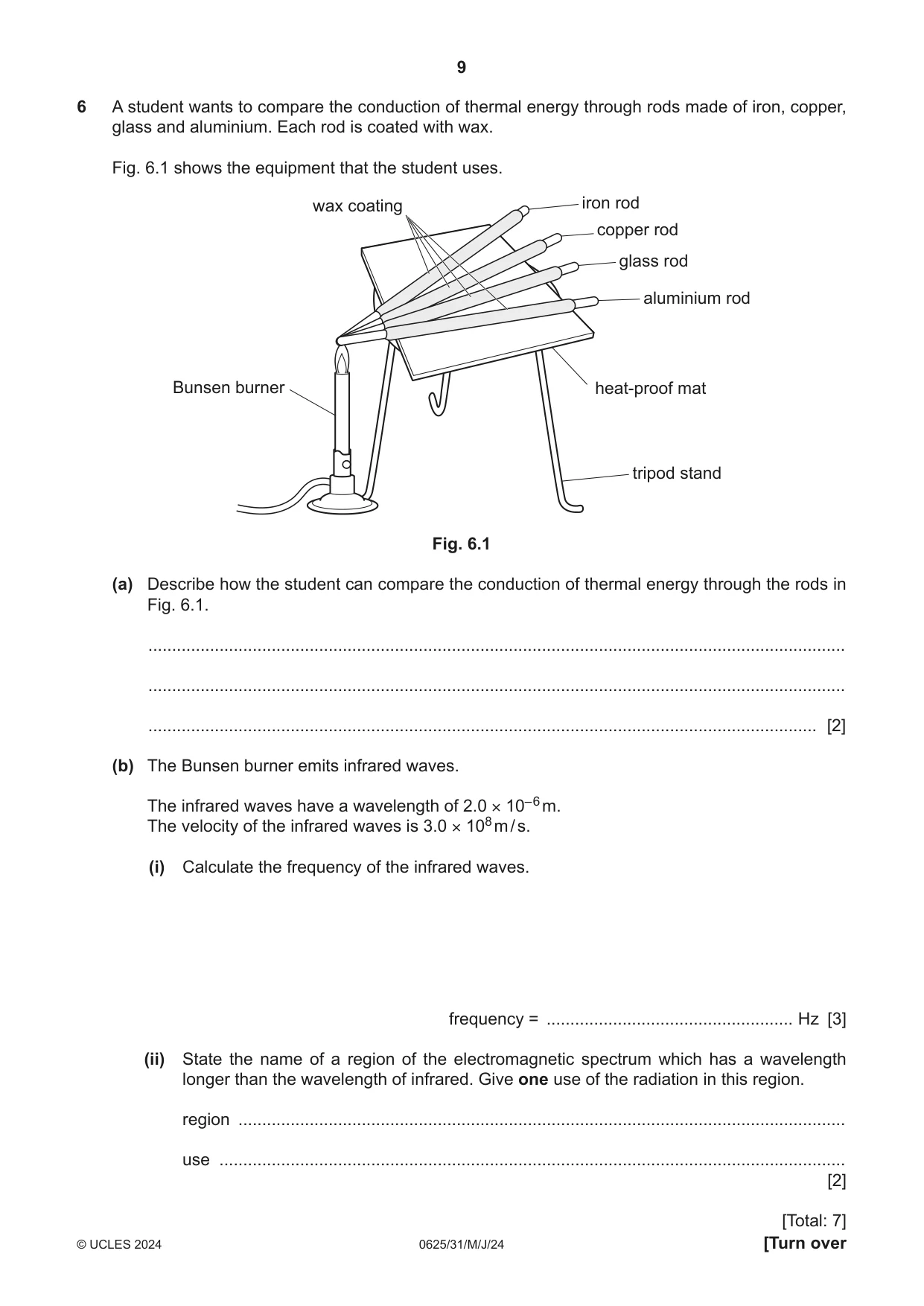 Cambridge IGCSE Physics 0625 2024 May/June Paper 3 · Variant 1 question paper, page 9 of 16