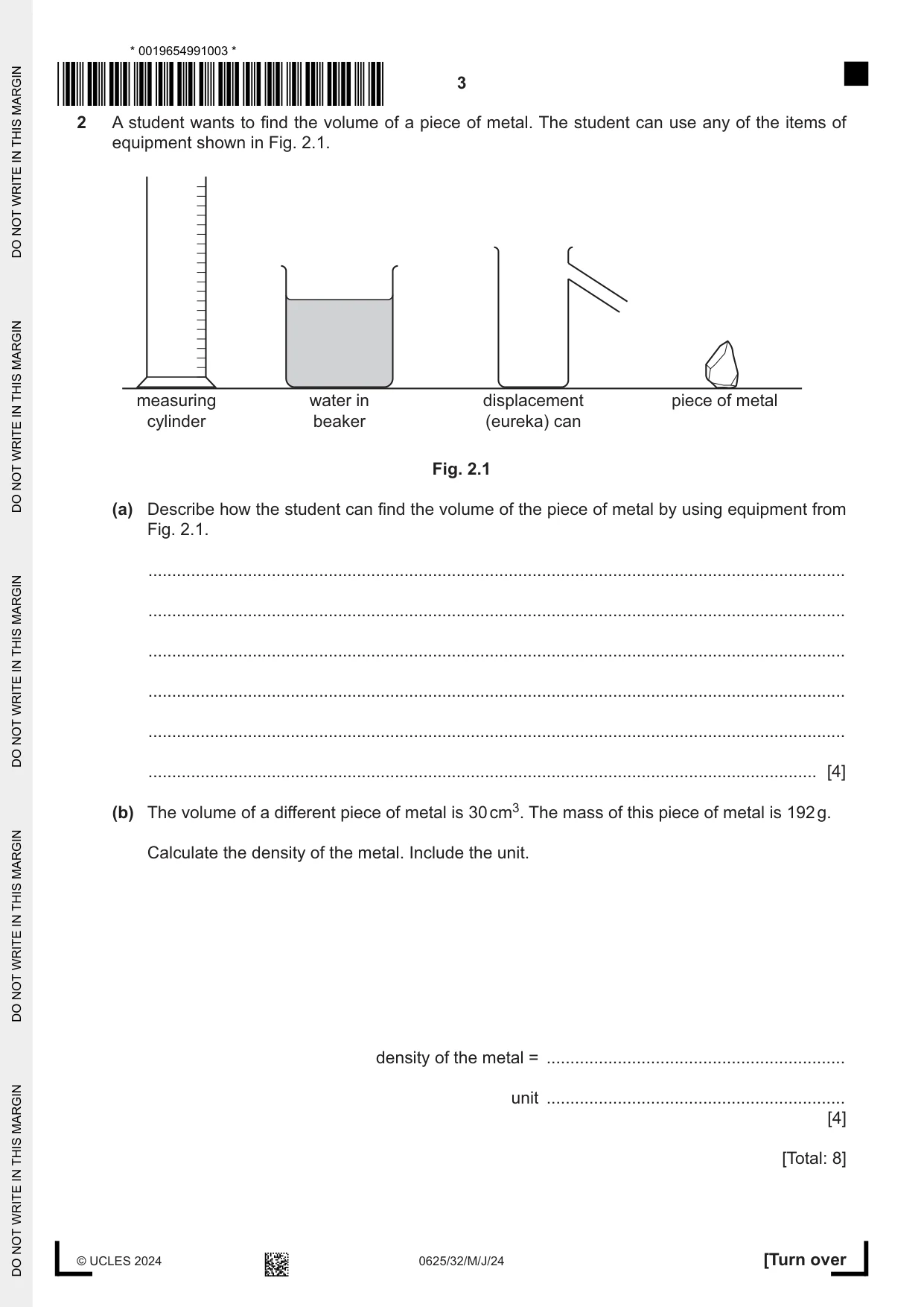 Cambridge IGCSE Physics 0625 2024 May/June Paper 3 · Variant 2 question paper, page 3 of 16
