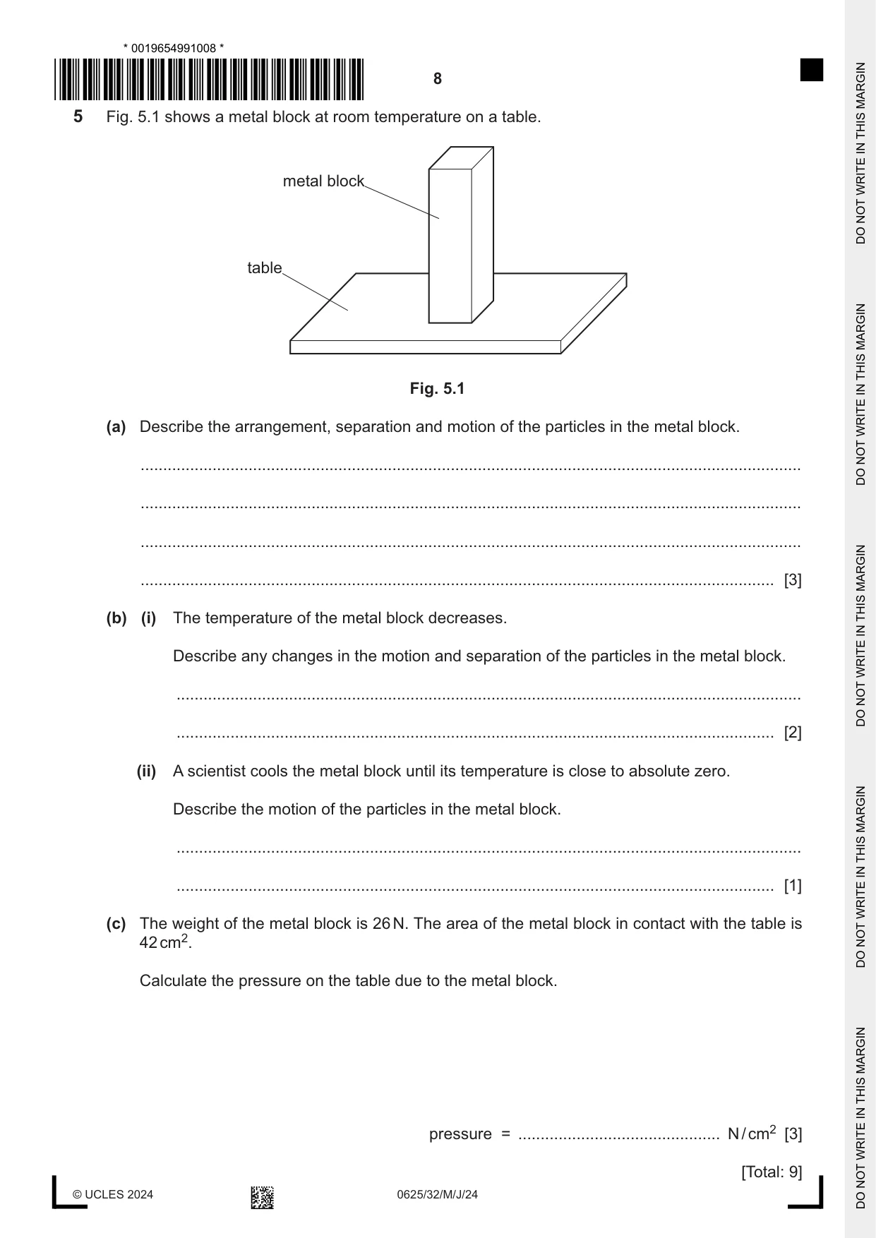 Cambridge IGCSE Physics 0625 2024 May/June Paper 3 · Variant 2 question paper, page 8 of 16