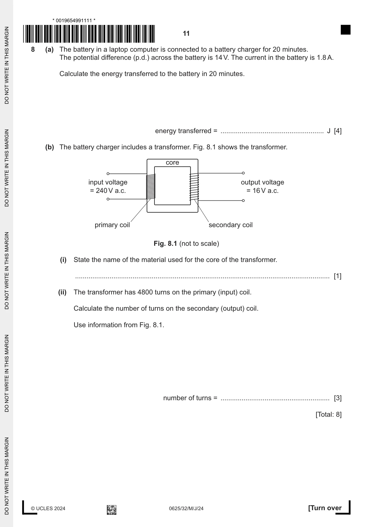 Cambridge IGCSE Physics 0625 2024 May/June Paper 3 · Variant 2 question paper, page 11 of 16