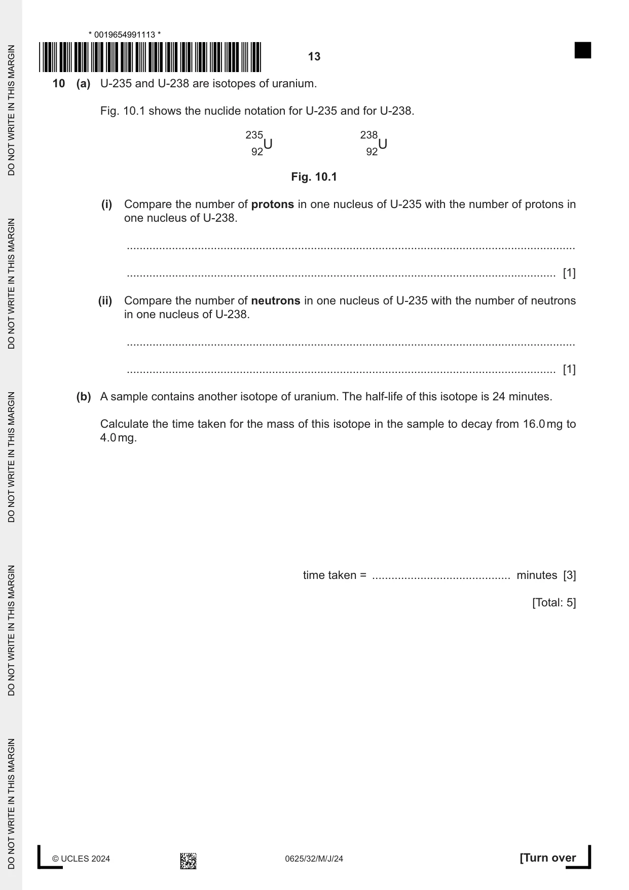 Cambridge IGCSE Physics 0625 2024 May/June Paper 3 · Variant 2 question paper, page 13 of 16