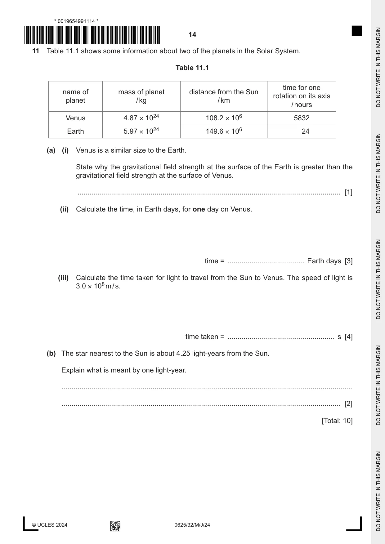 Cambridge IGCSE Physics 0625 2024 May/June Paper 3 · Variant 2 question paper, page 14 of 16