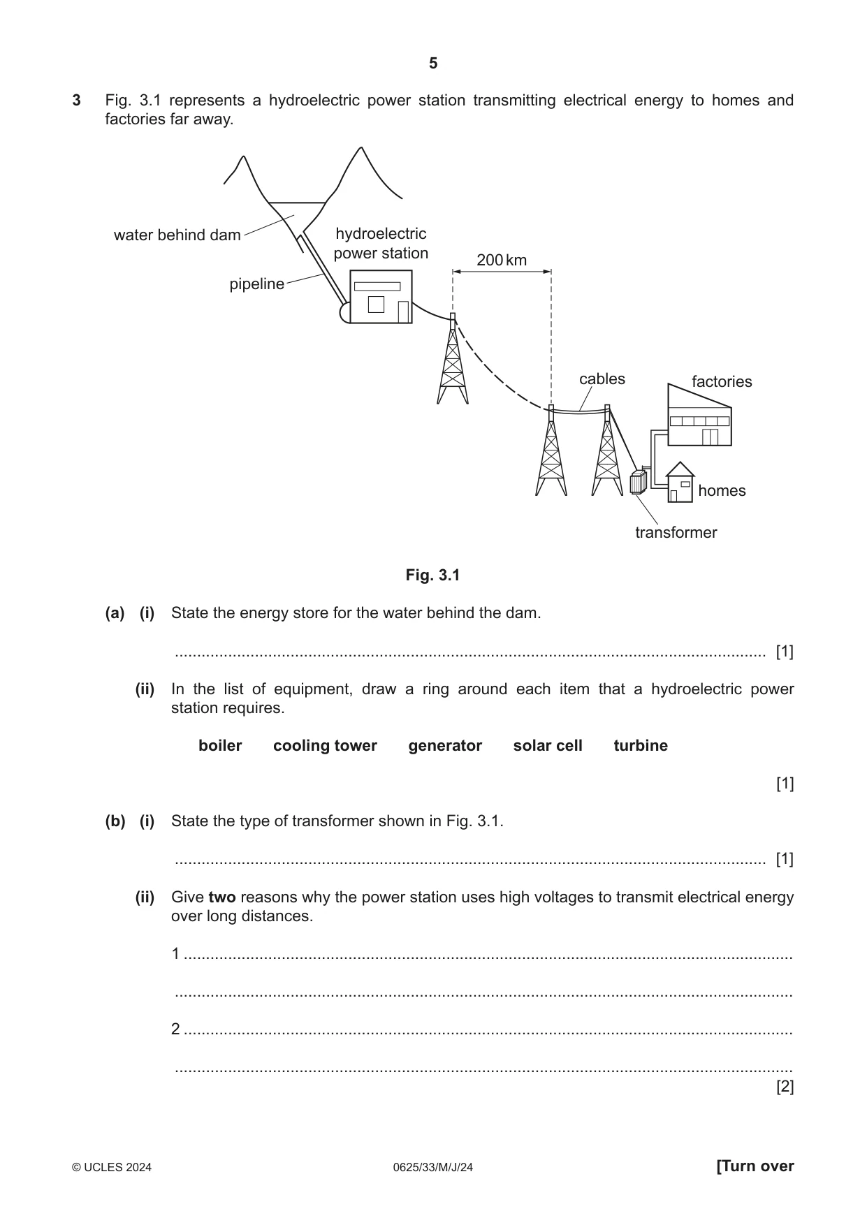 Cambridge IGCSE Physics 0625 2024 May/June Paper 3 · Variant 3 question paper, page 5 of 16