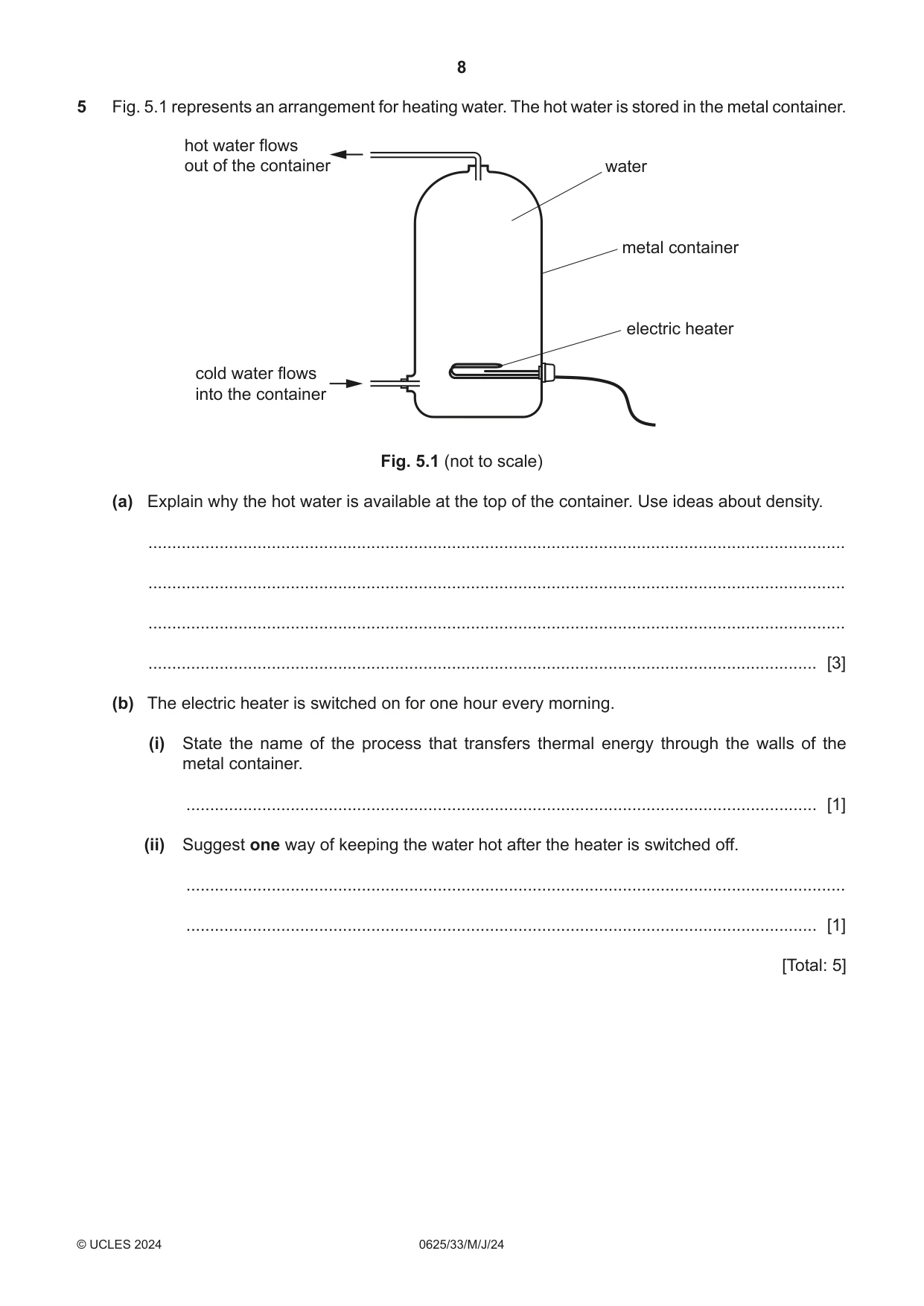 Cambridge IGCSE Physics 0625 2024 May/June Paper 3 · Variant 3 question paper, page 8 of 16