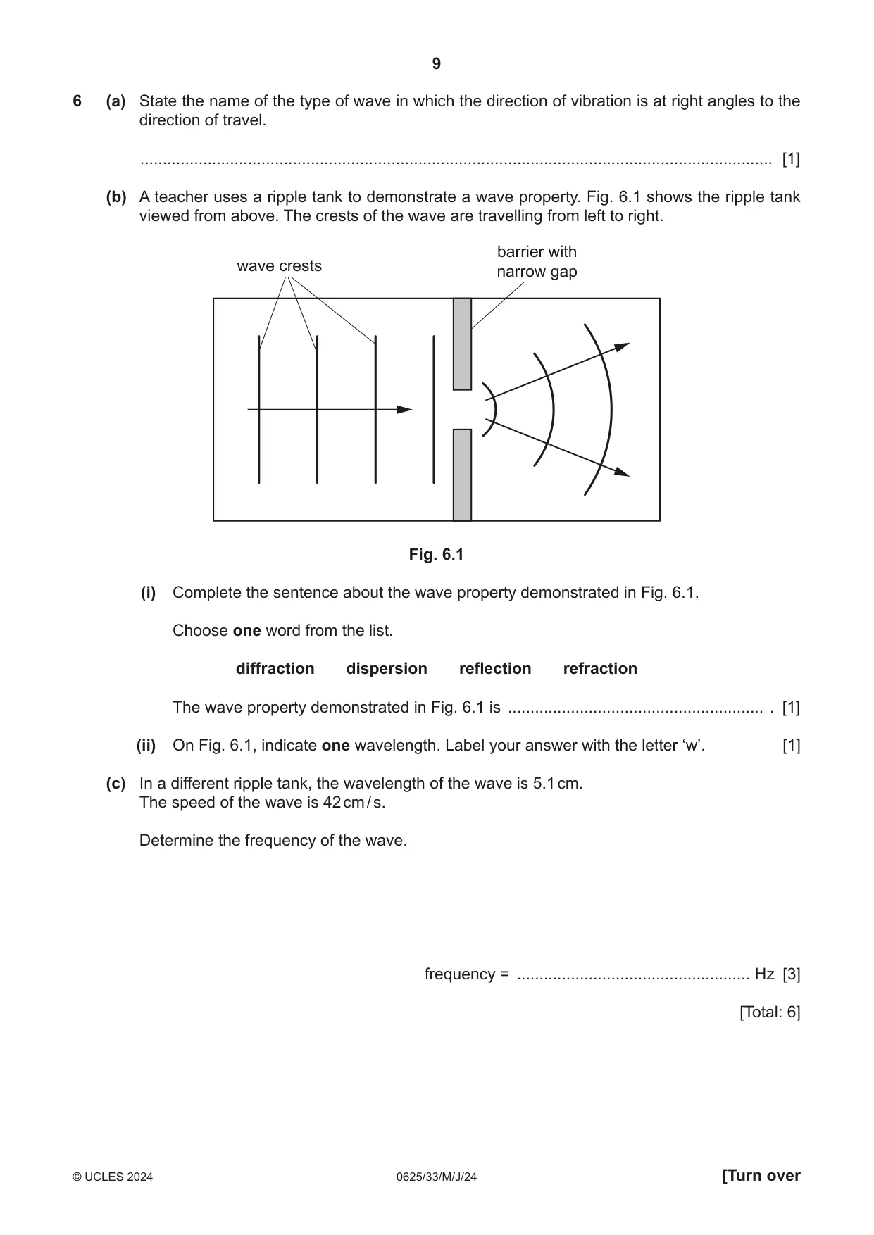 Cambridge IGCSE Physics 0625 2024 May/June Paper 3 · Variant 3 question paper, page 9 of 16