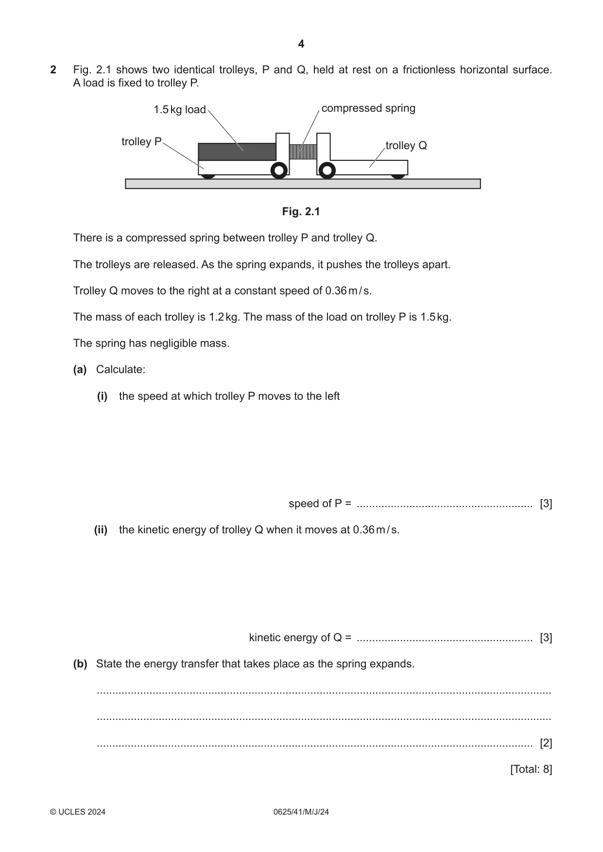 Cambridge IGCSE Physics 0625 2024 May/June Paper 4 · Variant 1 question paper, page 4 of 16