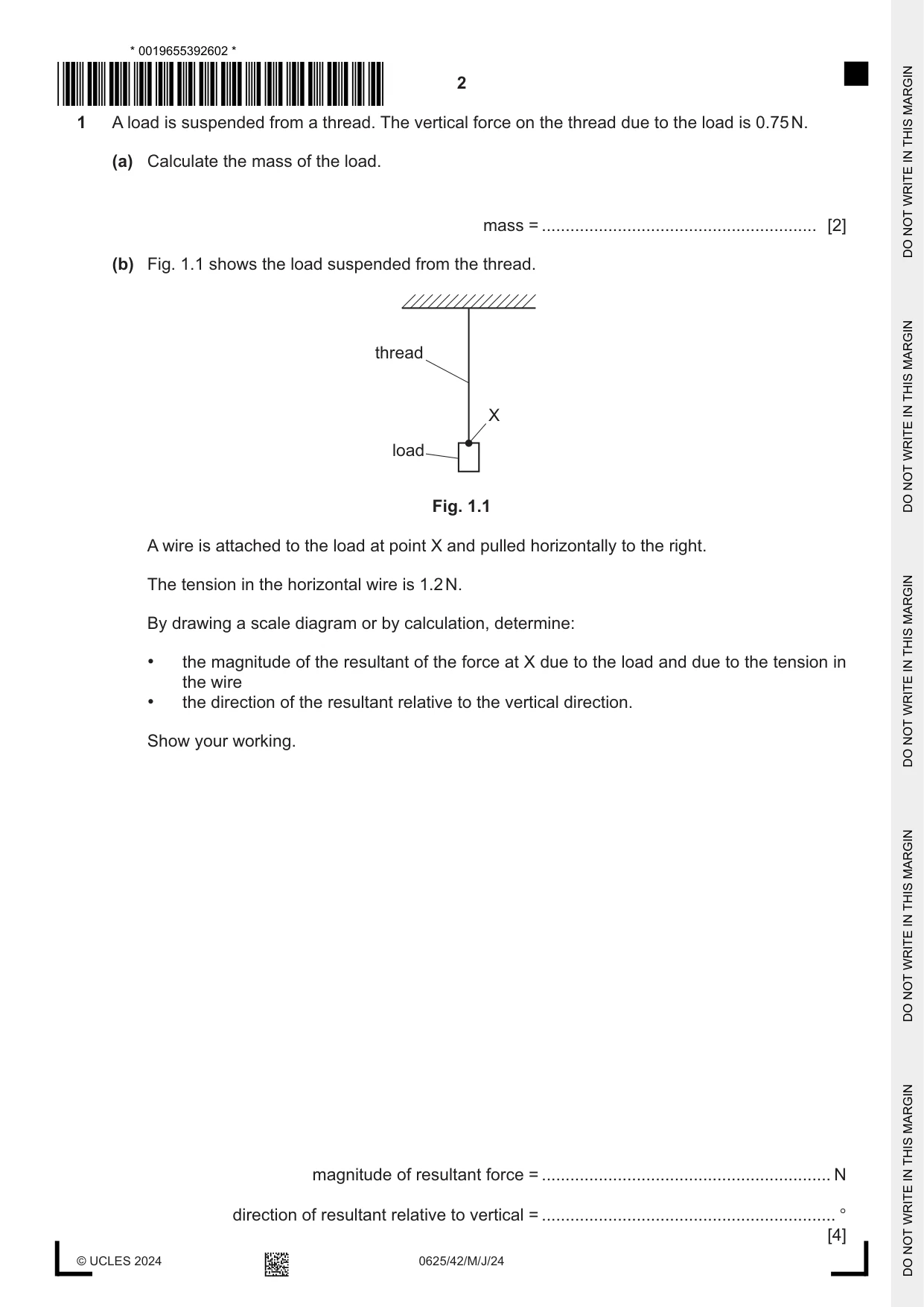 Cambridge IGCSE Physics 0625 2024 May/June Paper 4 · Variant 2 question paper, page 2 of 20