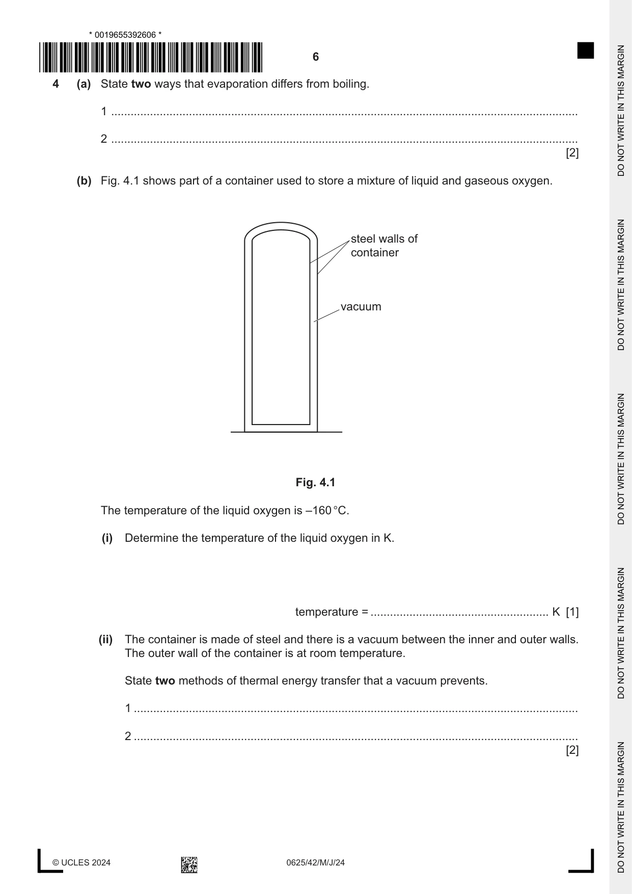 Cambridge IGCSE Physics 0625 2024 May/June Paper 4 · Variant 2 question paper, page 6 of 20