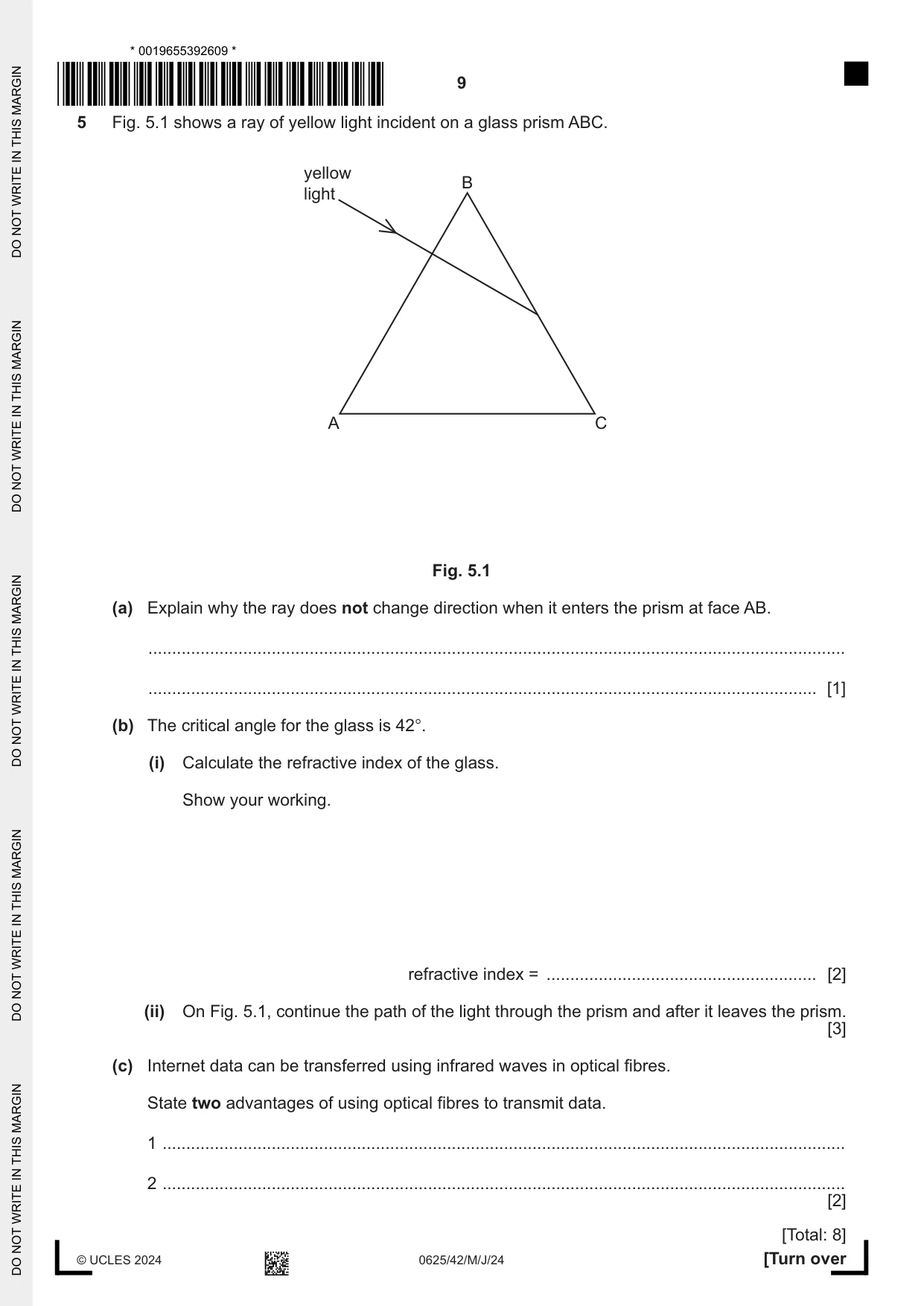 Cambridge IGCSE Physics 0625 2024 May/June Paper 4 · Variant 2 question paper, page 9 of 20