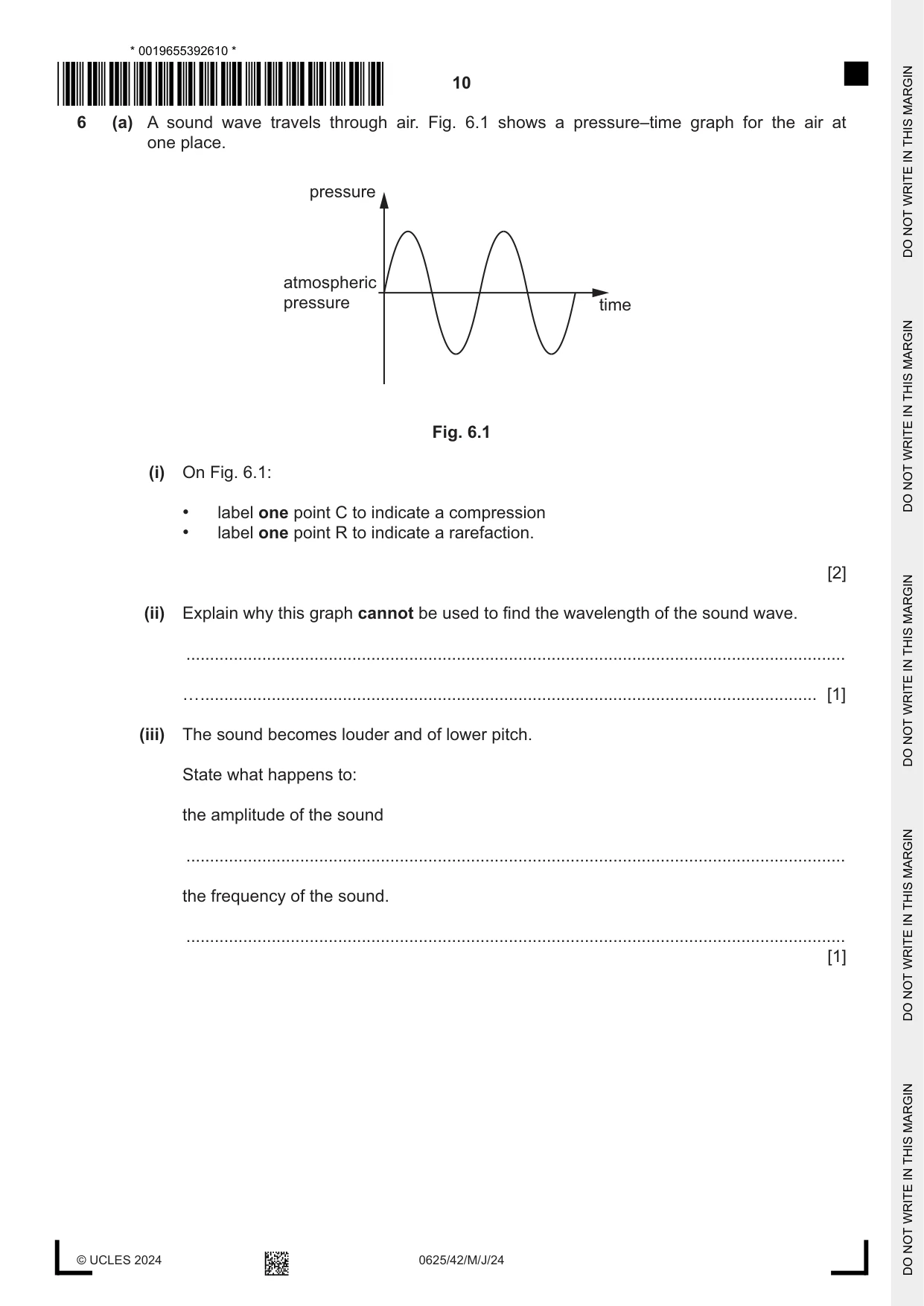 Cambridge IGCSE Physics 0625 2024 May/June Paper 4 · Variant 2 question paper, page 10 of 20