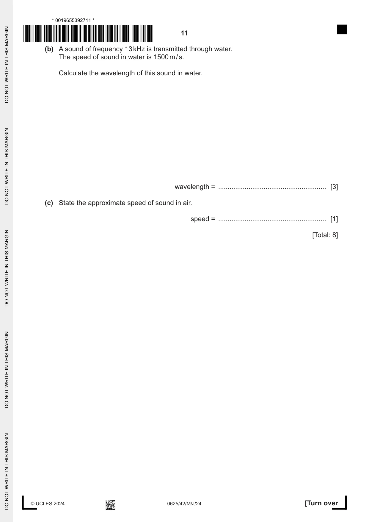 Cambridge IGCSE Physics 0625 2024 May/June Paper 4 · Variant 2 question paper, page 11 of 20