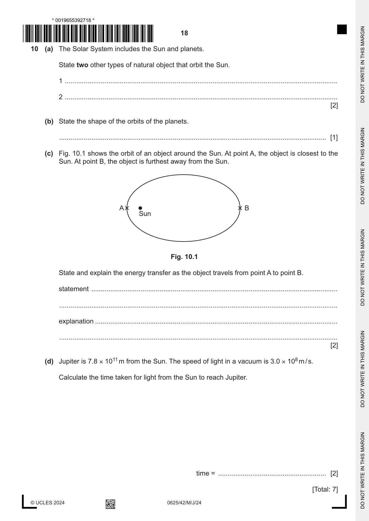 Cambridge IGCSE Physics 0625 2024 May/June Paper 4 · Variant 2 question paper, page 18 of 20
