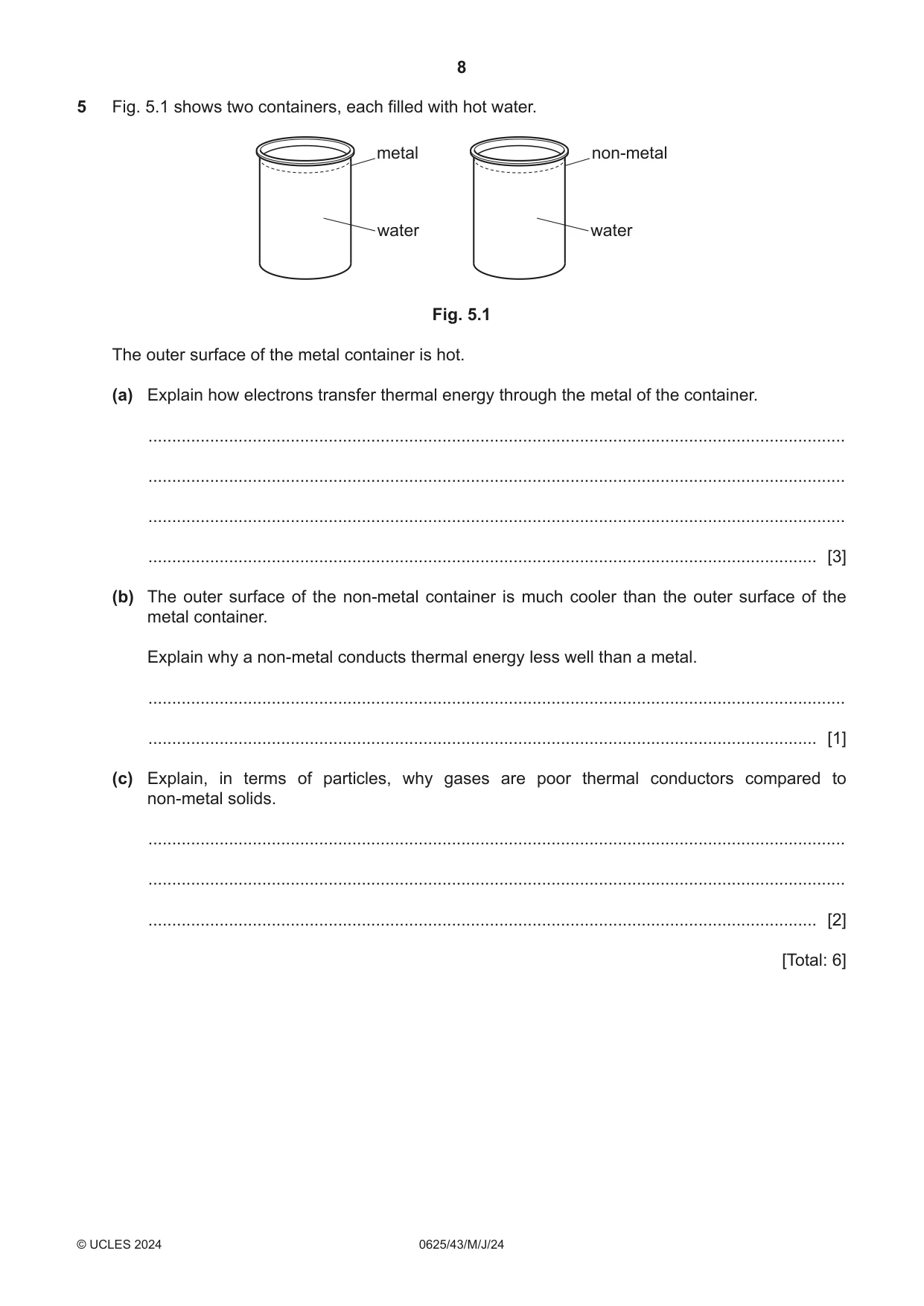 Cambridge IGCSE Physics 0625 2024 May/June Paper 4 · Variant 3 question paper, page 8 of 16