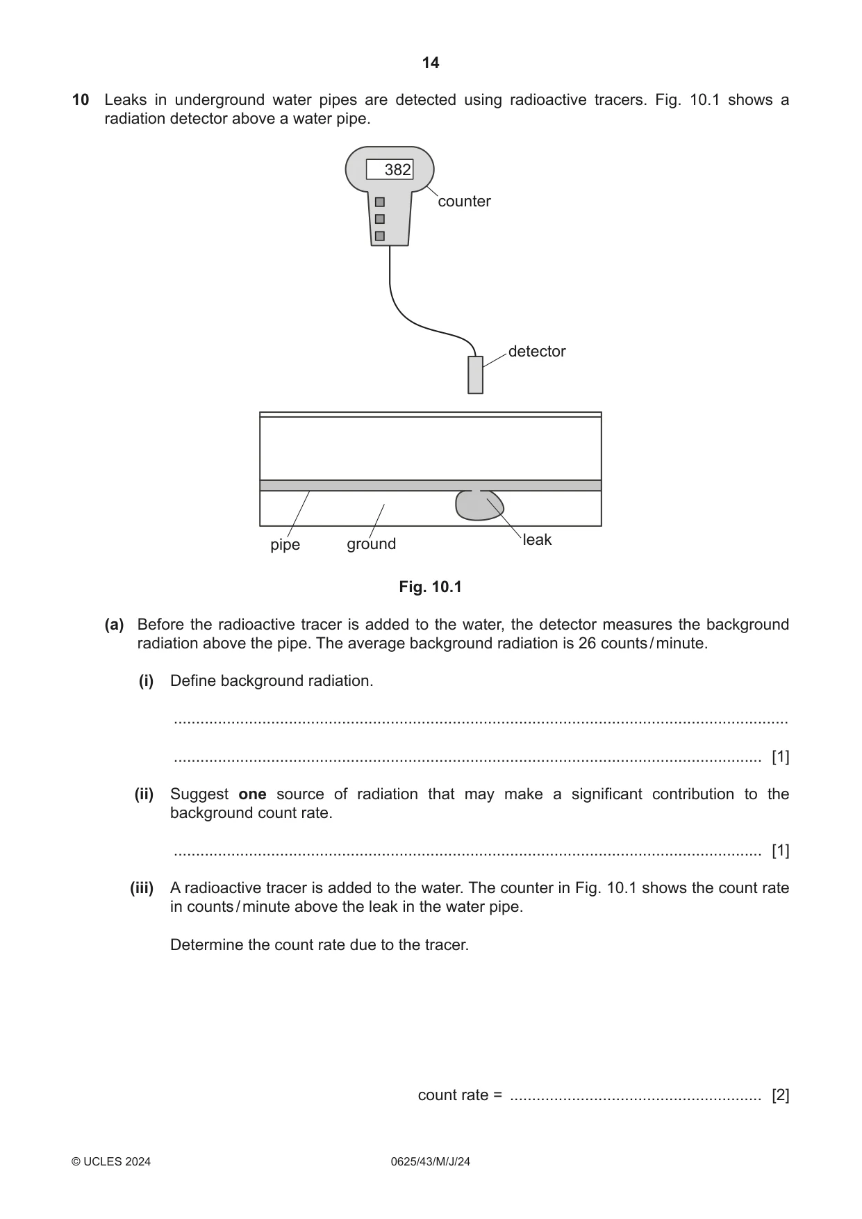 Cambridge IGCSE Physics 0625 2024 May/June Paper 4 · Variant 3 question paper, page 14 of 16