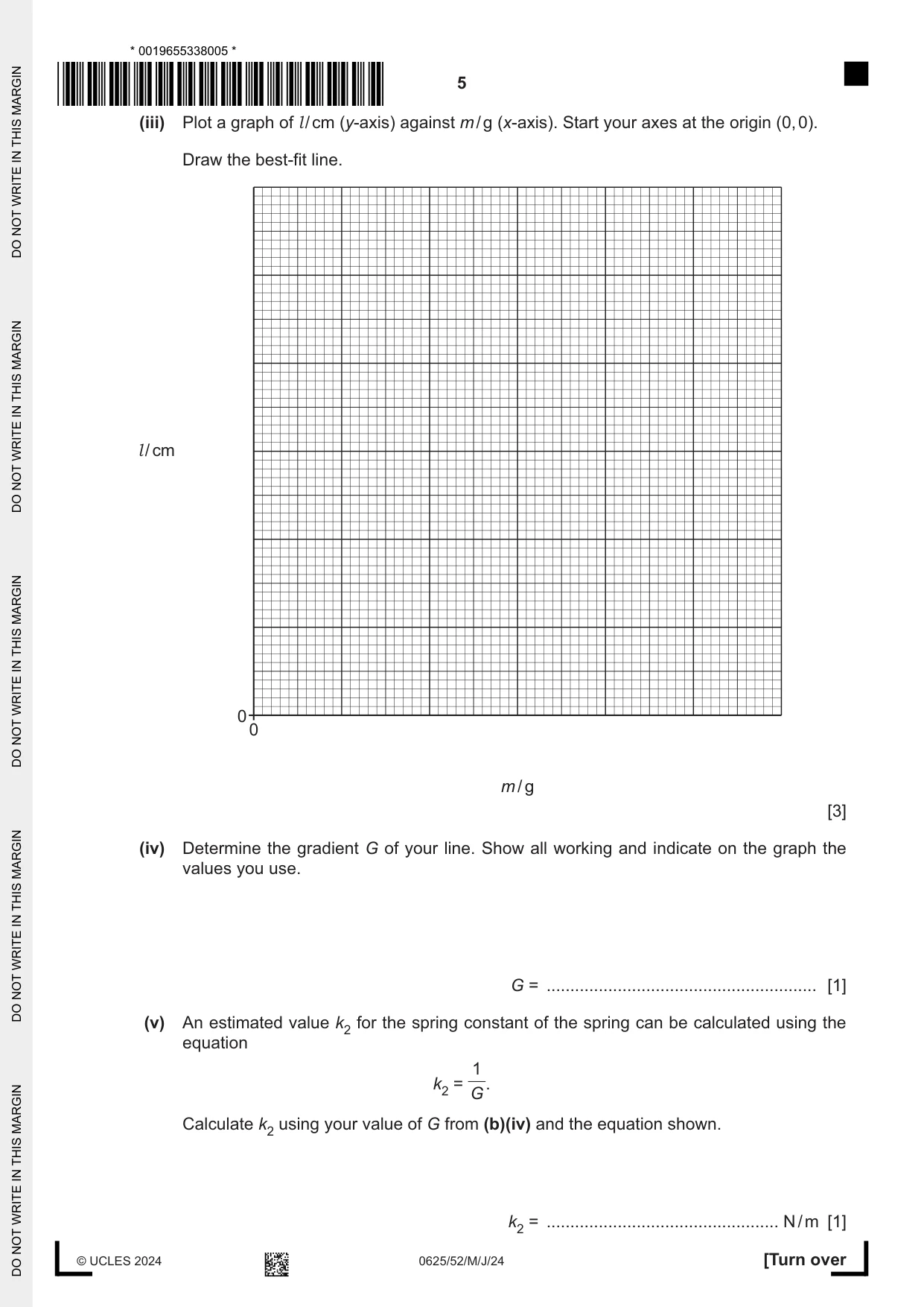 Cambridge IGCSE Physics 0625 2024 May/June Paper 5 · Variant 2 question paper, page 5 of 16