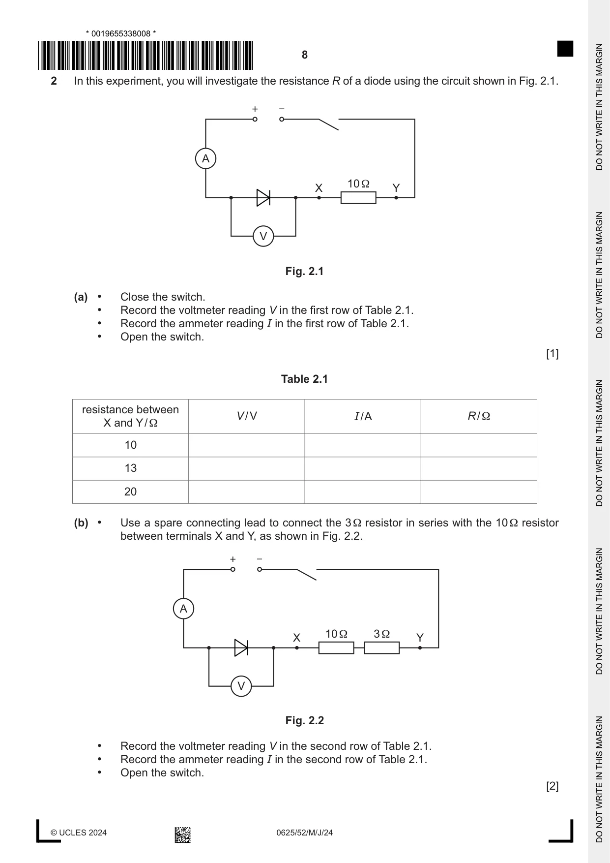 Cambridge IGCSE Physics 0625 2024 May/June Paper 5 · Variant 2 question paper, page 8 of 16