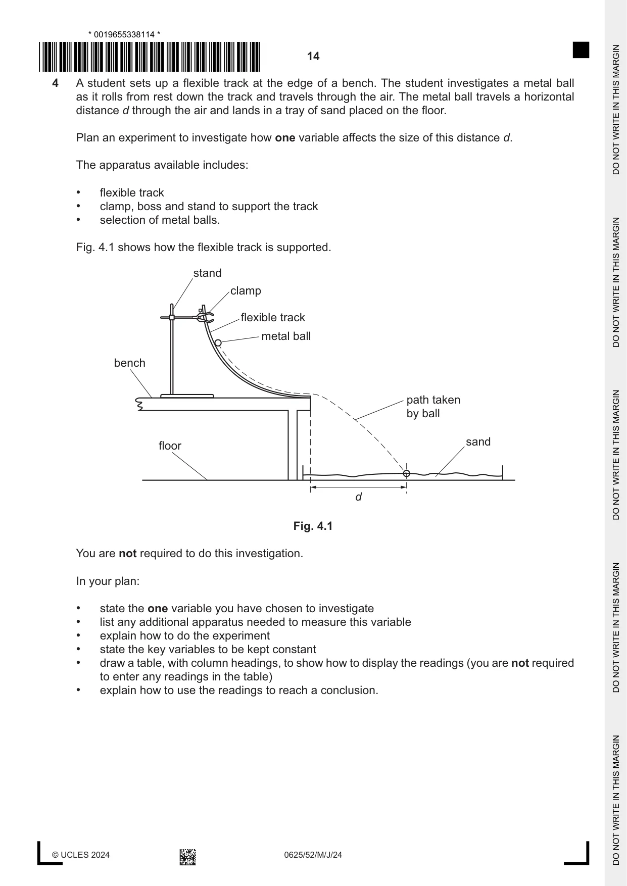 Cambridge IGCSE Physics 0625 2024 May/June Paper 5 · Variant 2 question paper, page 14 of 16