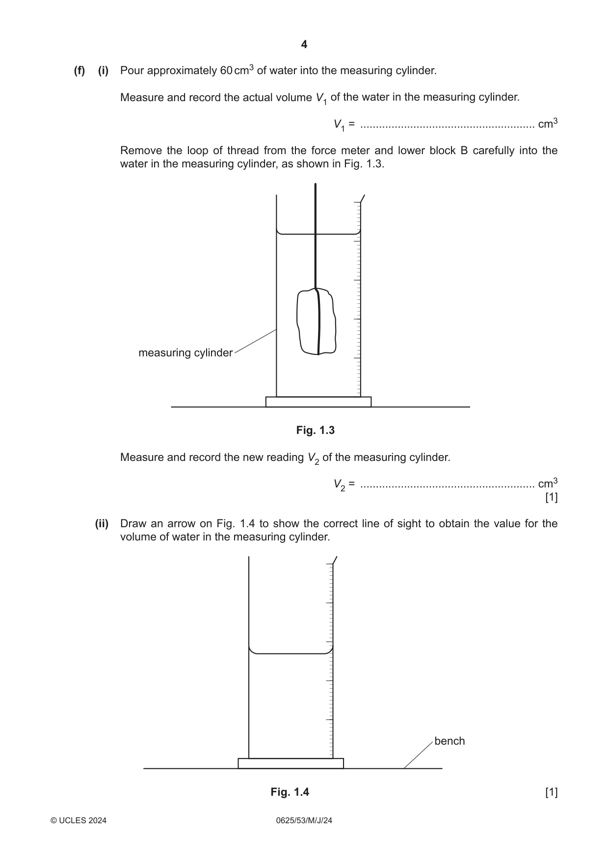 Cambridge IGCSE Physics 0625 2024 May/June Paper 5 · Variant 3 question paper, page 4 of 12