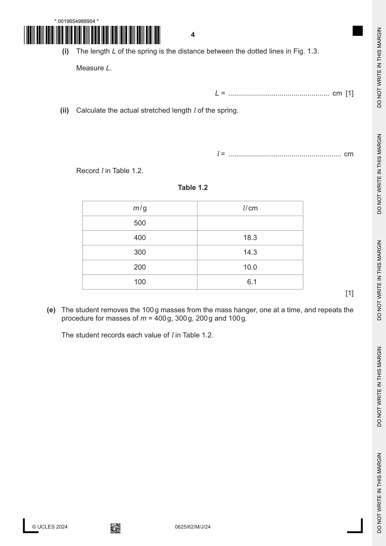 Cambridge IGCSE Physics 0625 2024 May/June Paper 6 · Variant 2 question paper, page 4 of 16