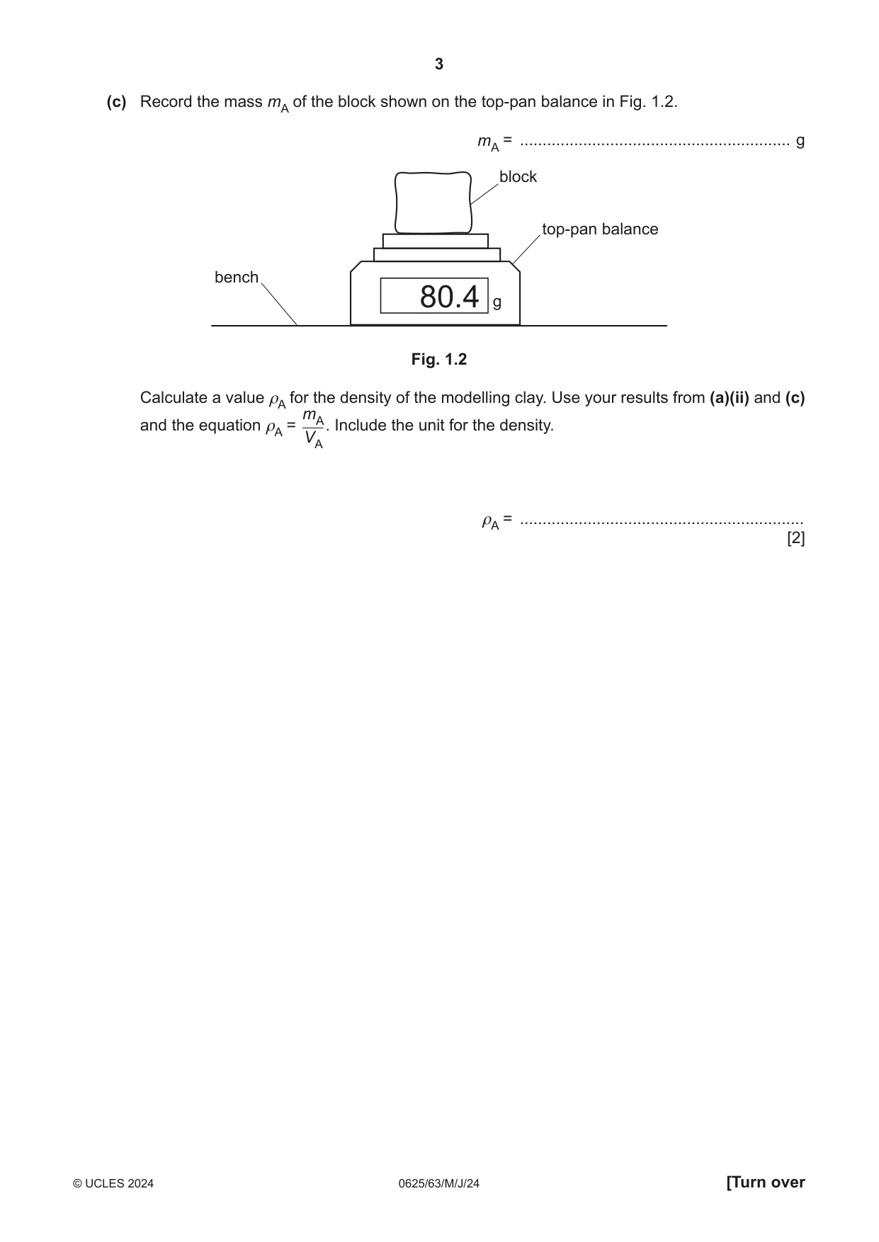 Cambridge IGCSE Physics 0625 2024 May/June Paper 6 · Variant 3 question paper, page 3 of 16
