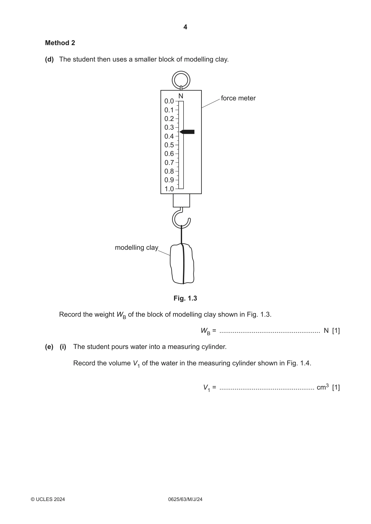 Cambridge IGCSE Physics 0625 2024 May/June Paper 6 · Variant 3 question paper, page 4 of 16
