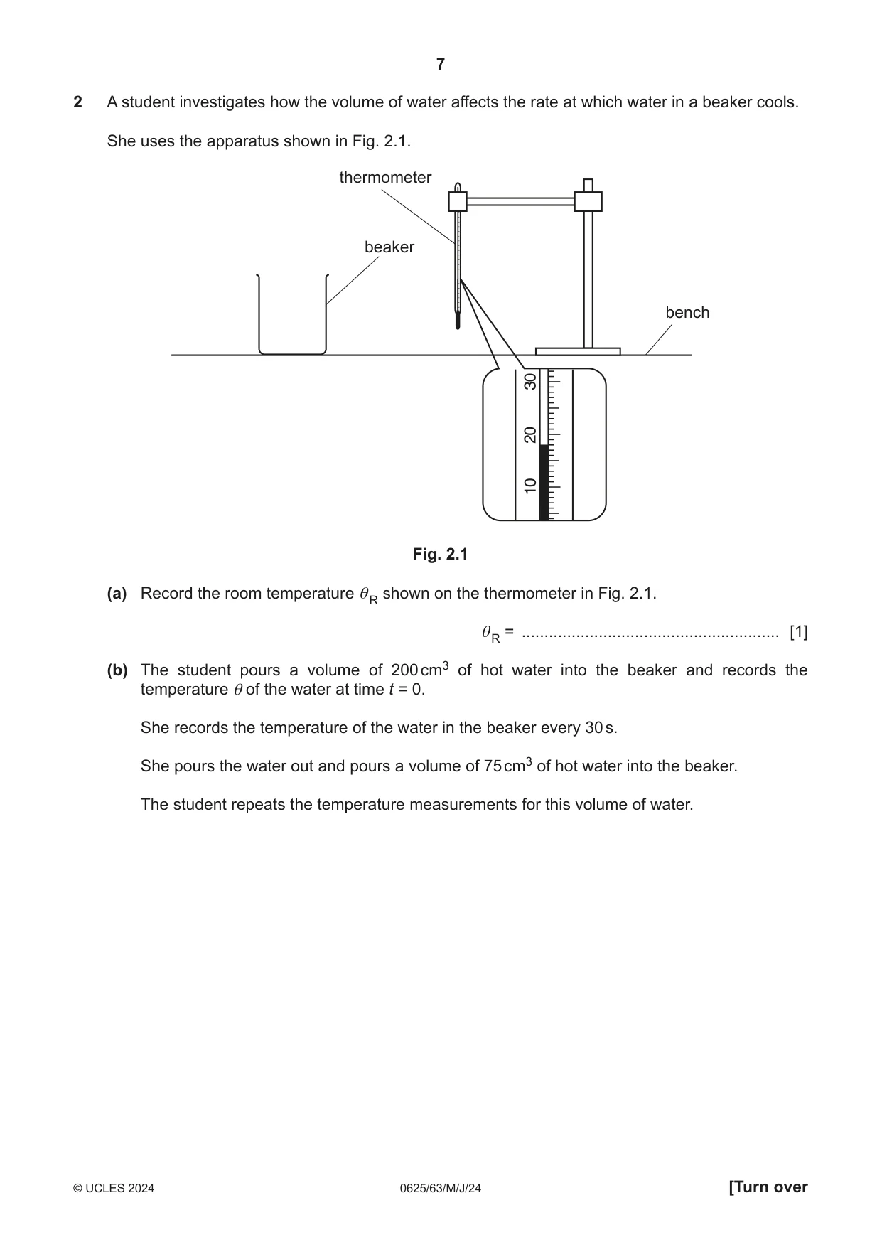 Cambridge IGCSE Physics 0625 2024 May/June Paper 6 · Variant 3 question paper, page 7 of 16