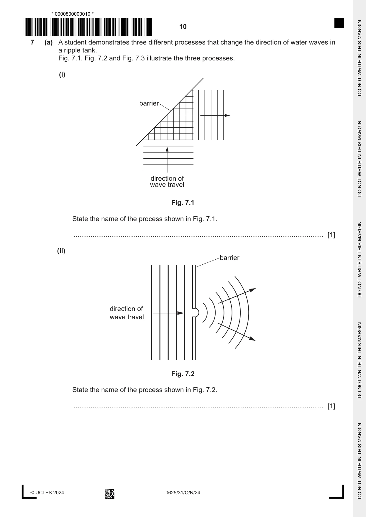 Cambridge IGCSE Physics 0625 2024 Oct/Nov Paper 3 · Variant 1 question paper, page 10 of 16
