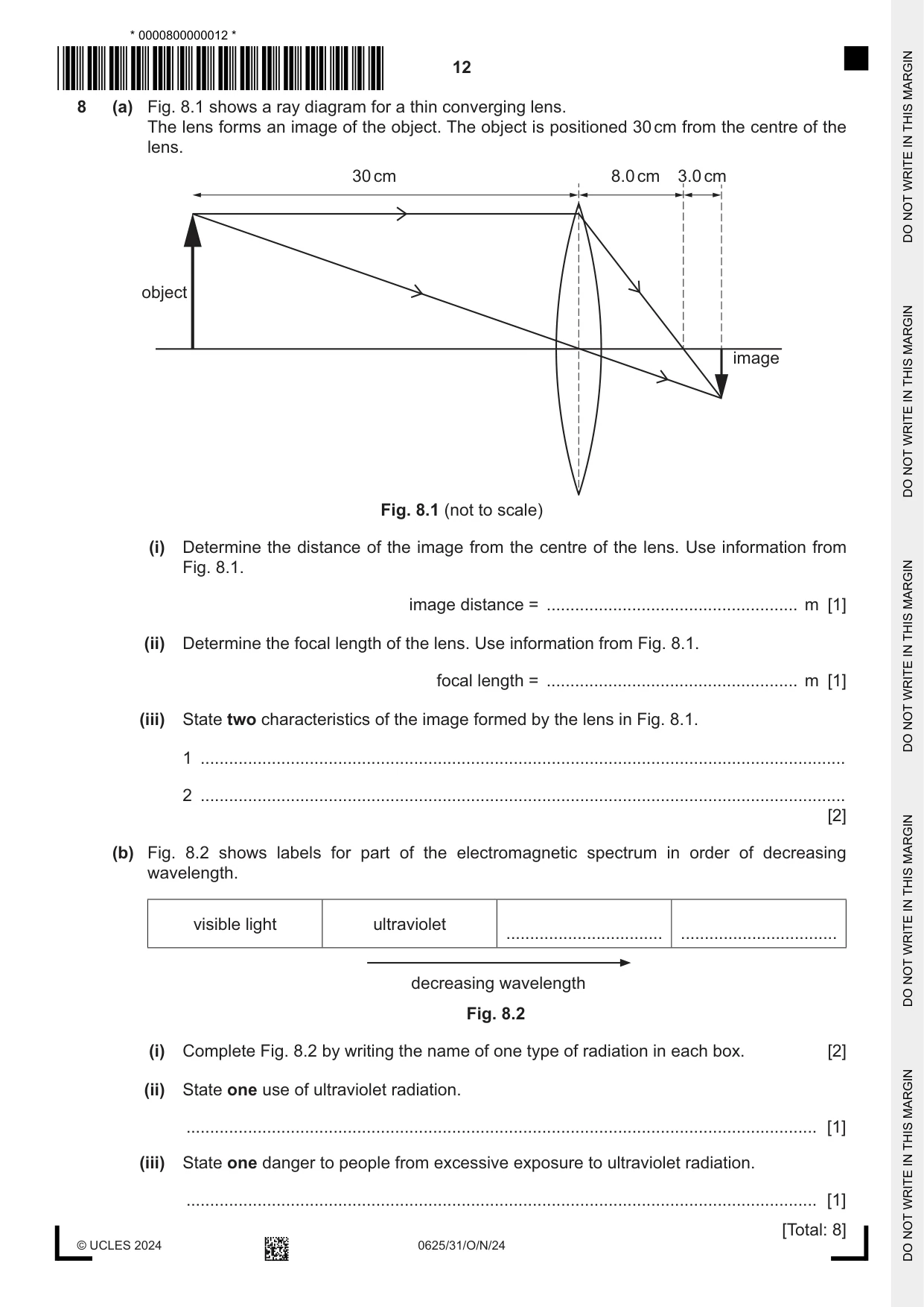 Cambridge IGCSE Physics 0625 2024 Oct/Nov Paper 3 · Variant 1 question paper, page 12 of 16