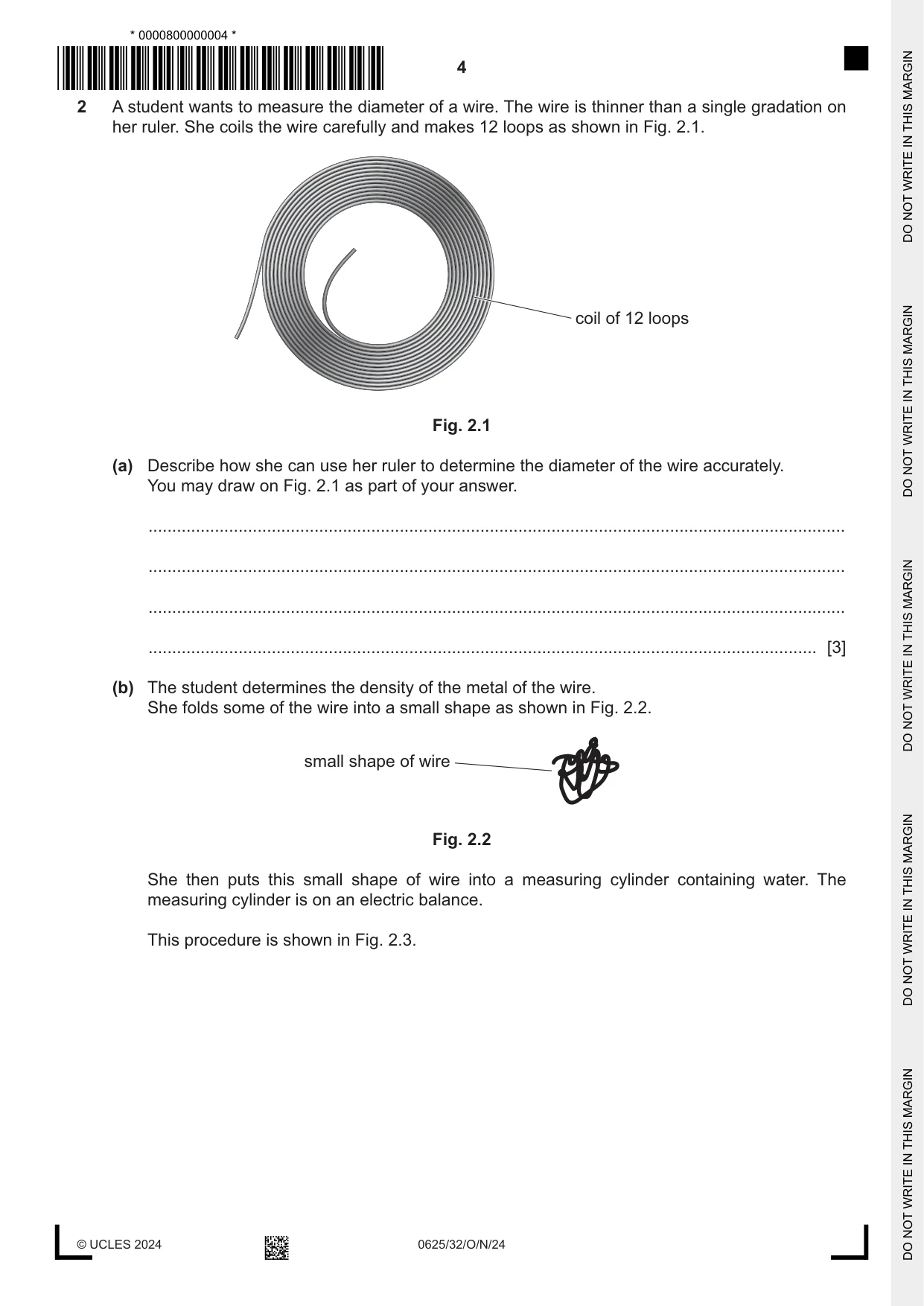 Cambridge IGCSE Physics 0625 2024 Oct/Nov Paper 3 · Variant 2 question paper, page 4 of 20