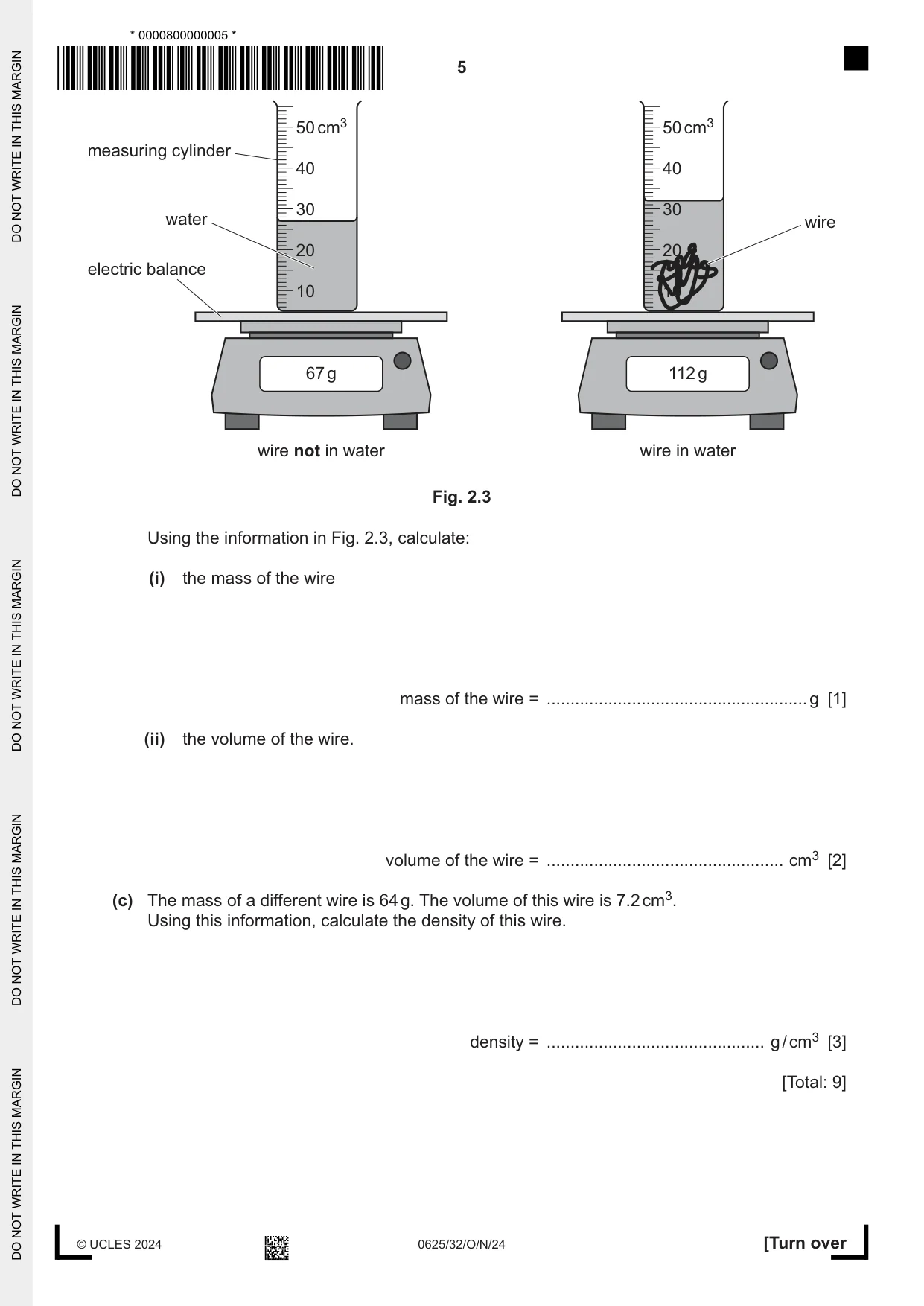 Cambridge IGCSE Physics 0625 2024 Oct/Nov Paper 3 · Variant 2 question paper, page 5 of 20