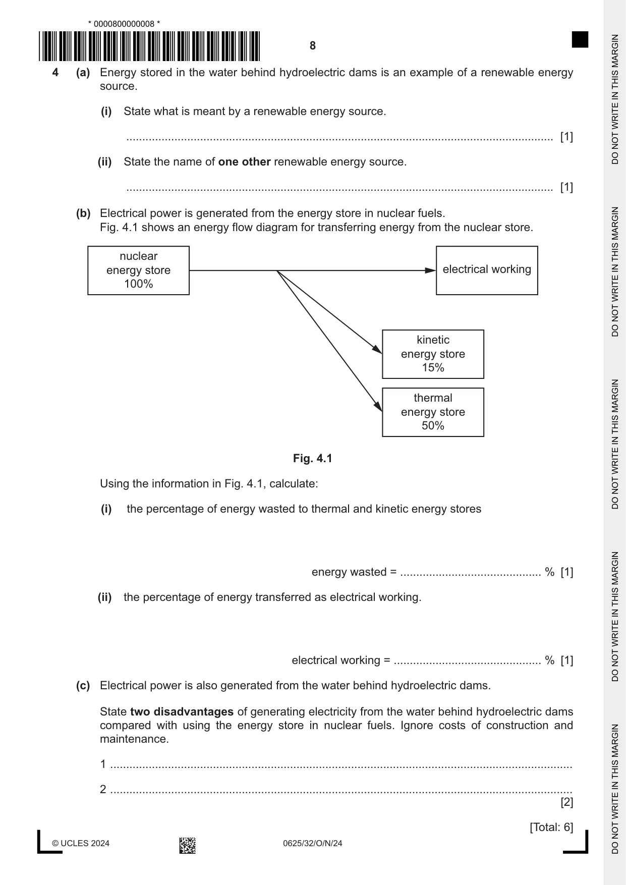 Cambridge IGCSE Physics 0625 2024 Oct/Nov Paper 3 · Variant 2 question paper, page 8 of 20
