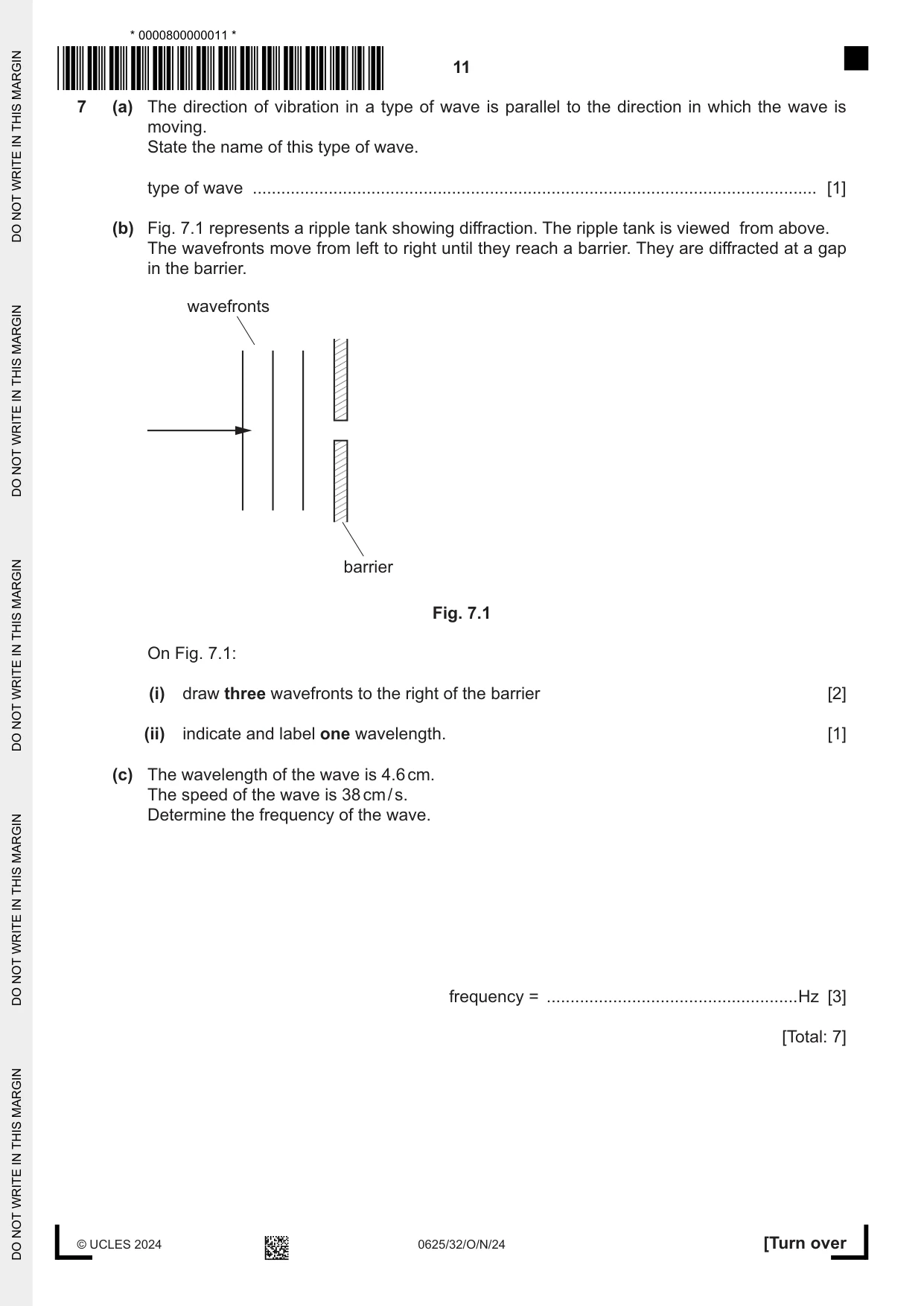 Cambridge IGCSE Physics 0625 2024 Oct/Nov Paper 3 · Variant 2 question paper, page 11 of 20