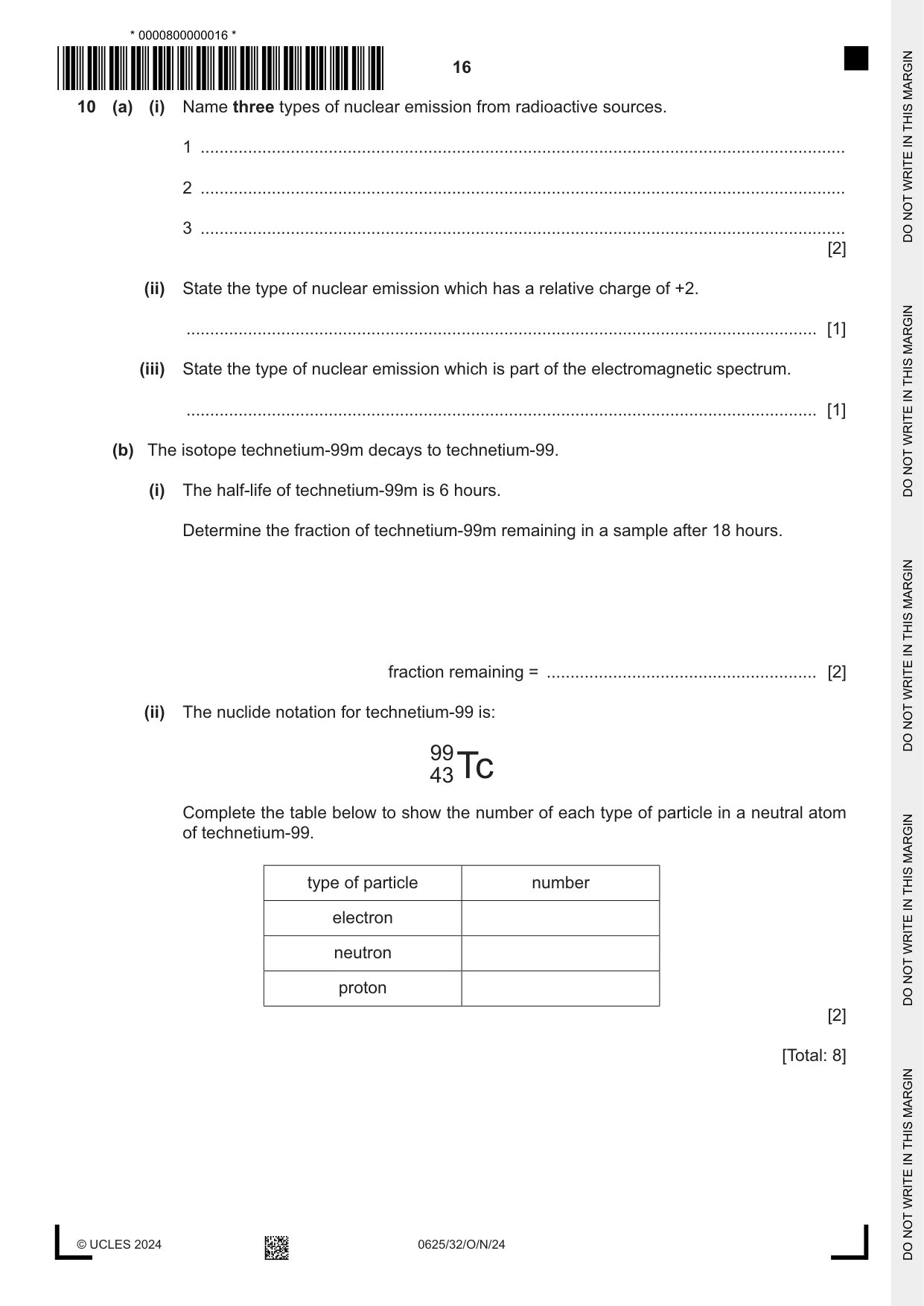 Cambridge IGCSE Physics 0625 2024 Oct/Nov Paper 3 · Variant 2 question paper, page 16 of 20