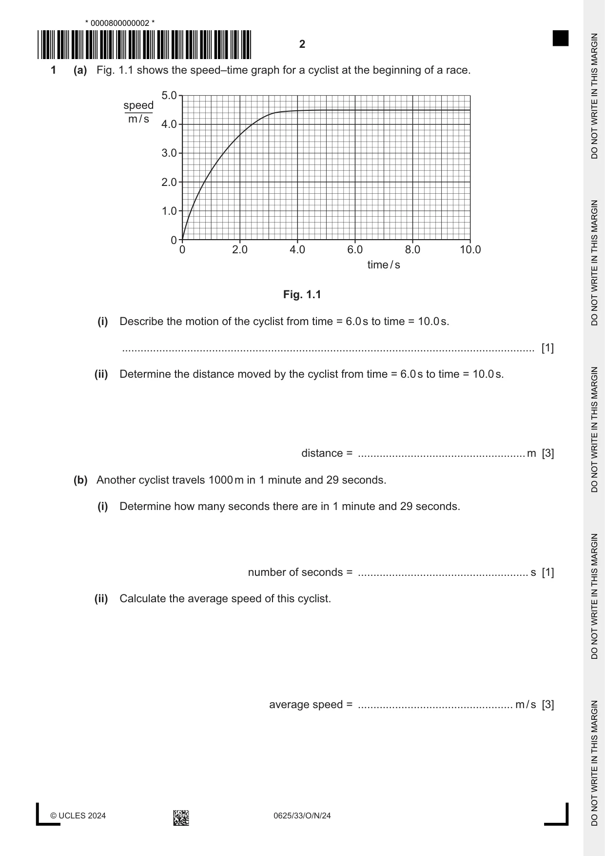 Cambridge IGCSE Physics 0625 2024 Oct/Nov Paper 3 · Variant 3 question paper, page 2 of 16