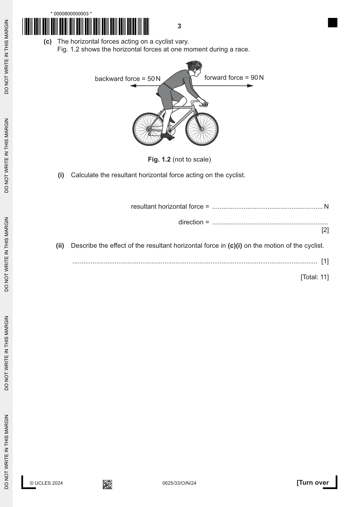 Cambridge IGCSE Physics 0625 2024 Oct/Nov Paper 3 · Variant 3 question paper, page 3 of 16