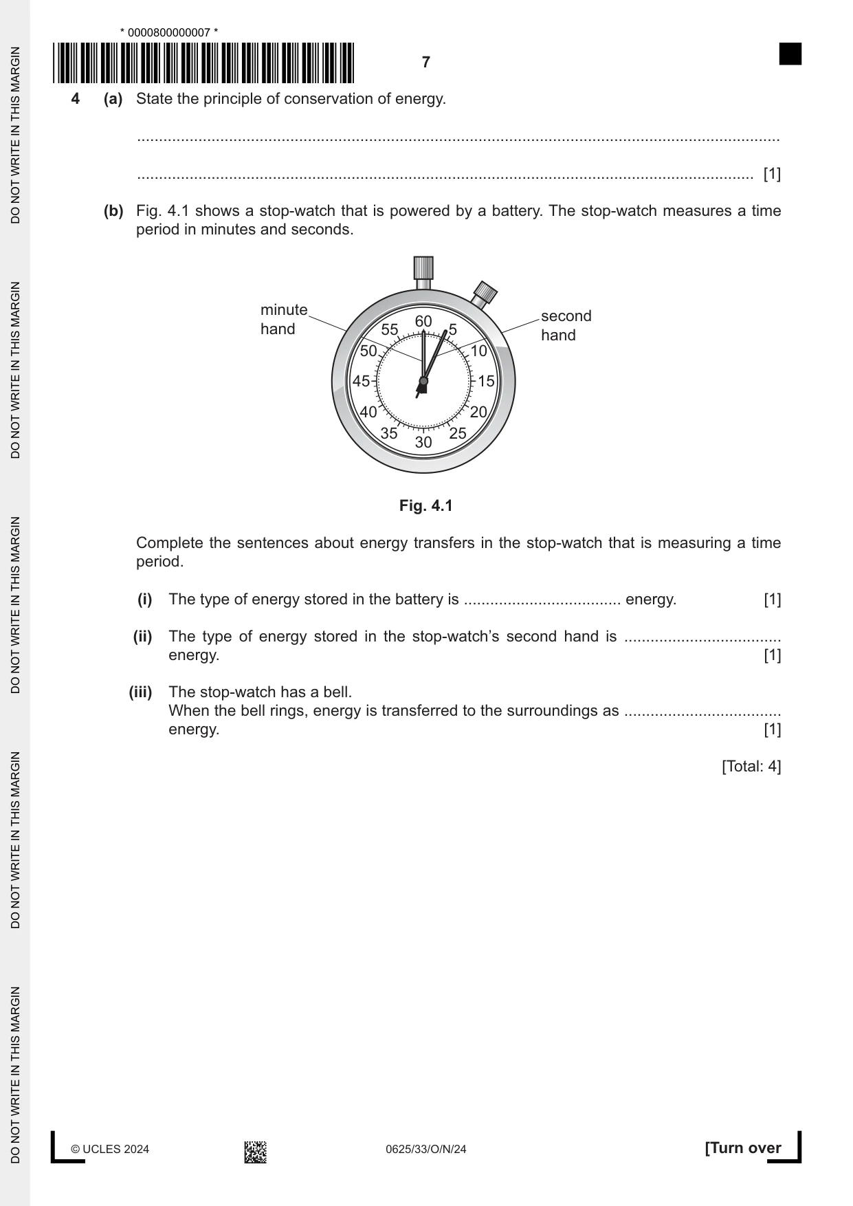 Cambridge IGCSE Physics 0625 2024 Oct/Nov Paper 3 · Variant 3 question paper, page 7 of 16