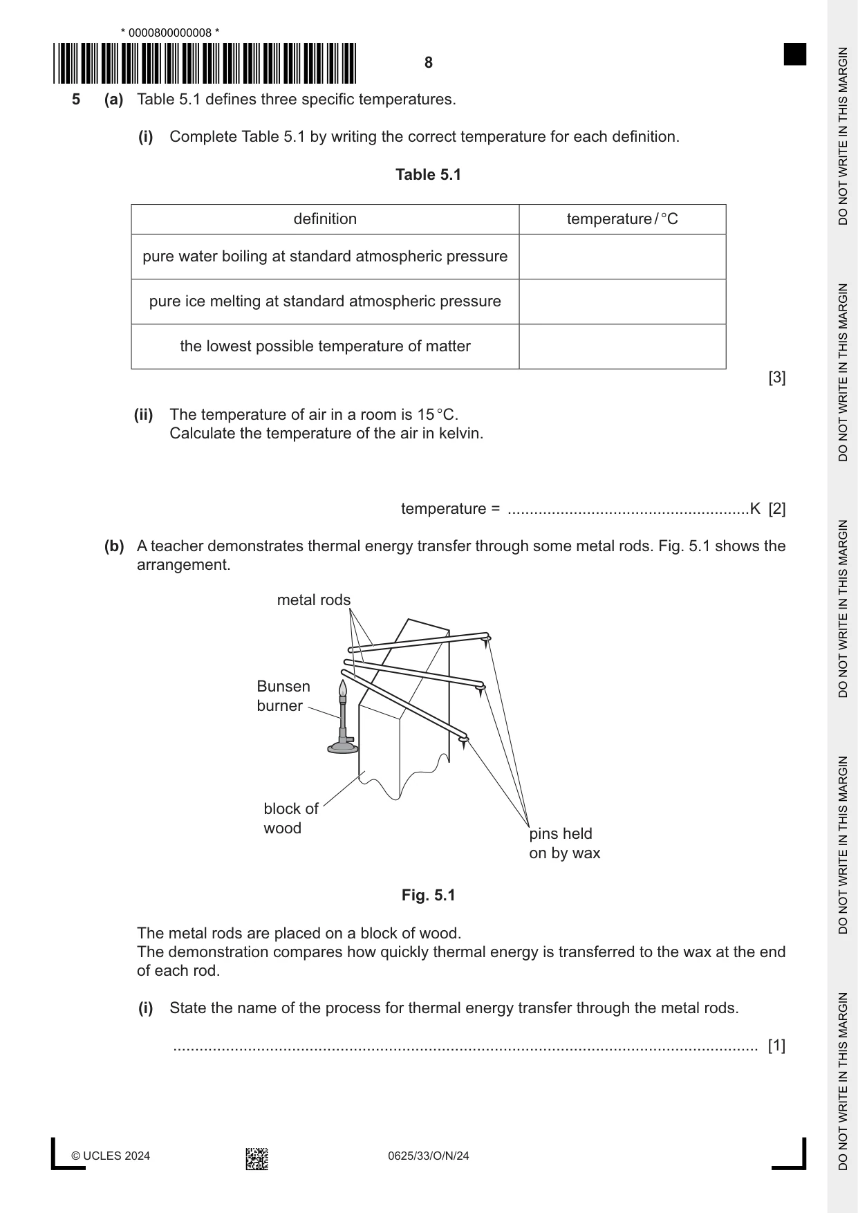 Cambridge IGCSE Physics 0625 2024 Oct/Nov Paper 3 · Variant 3 question paper, page 8 of 16
