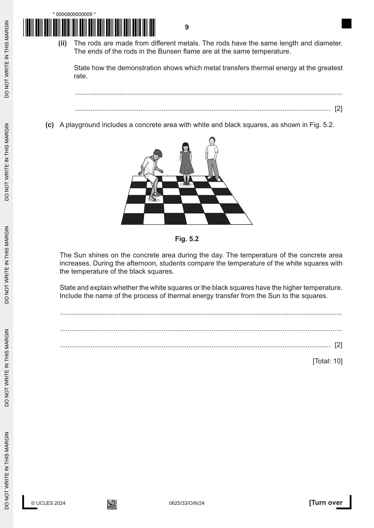 Cambridge IGCSE Physics 0625 2024 Oct/Nov Paper 3 · Variant 3 question paper, page 9 of 16