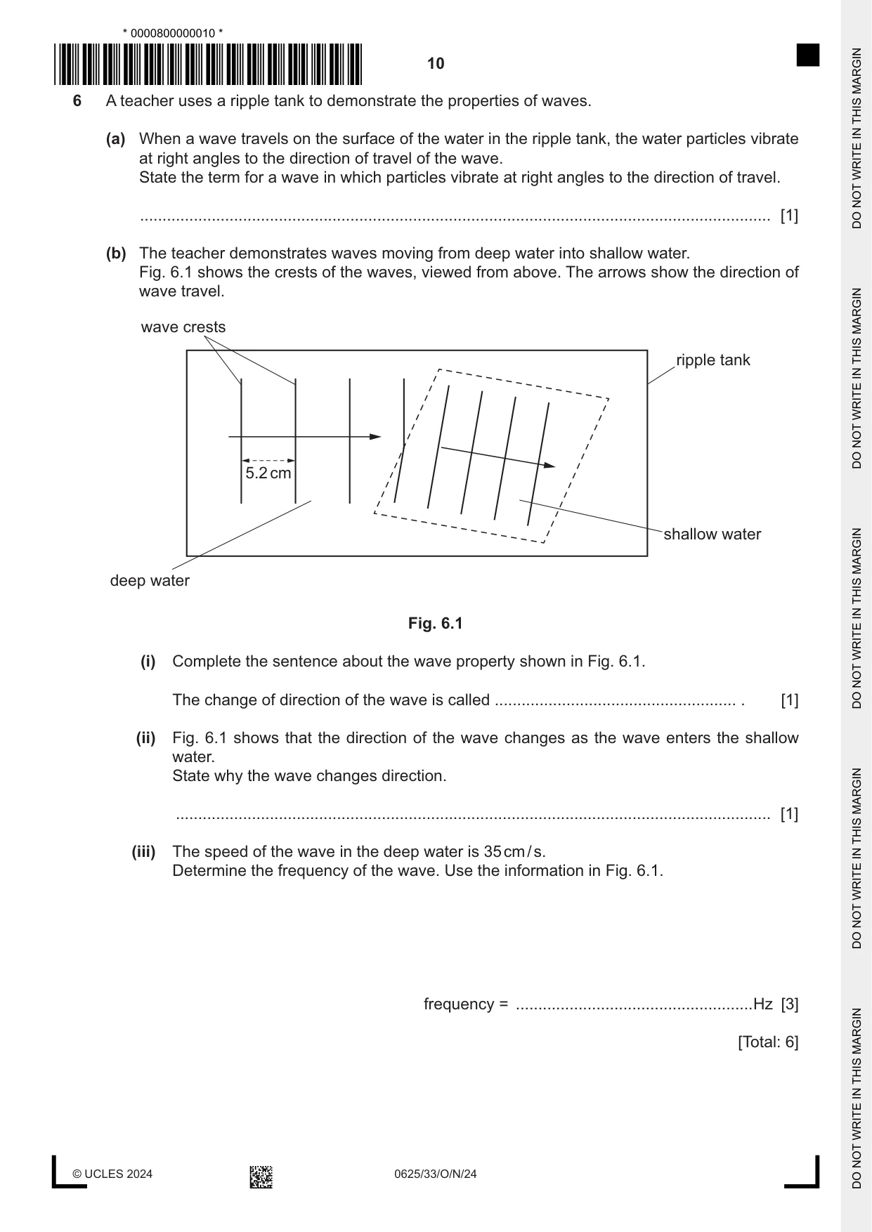 Cambridge IGCSE Physics 0625 2024 Oct/Nov Paper 3 · Variant 3 question paper, page 10 of 16