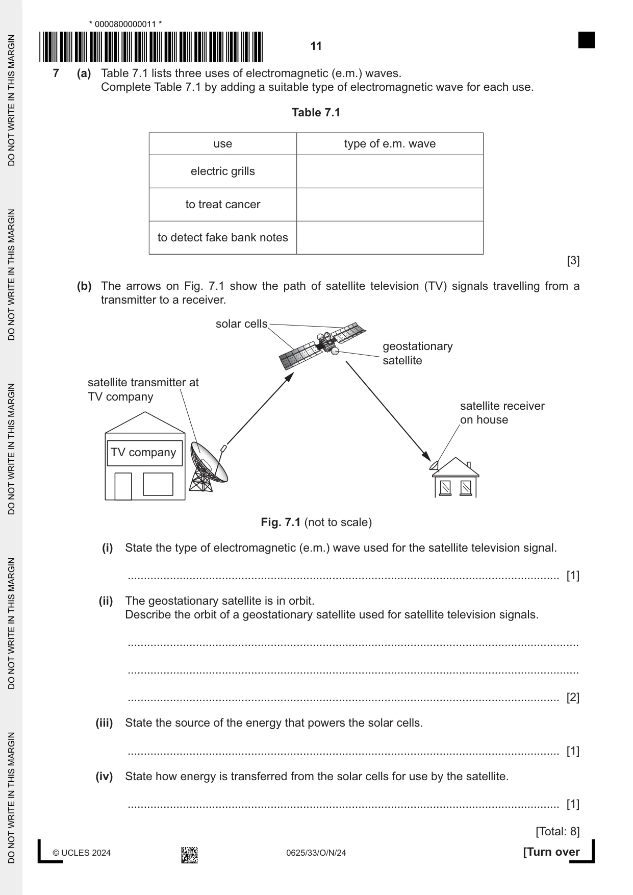 Cambridge IGCSE Physics 0625 2024 Oct/Nov Paper 3 · Variant 3 question paper, page 11 of 16